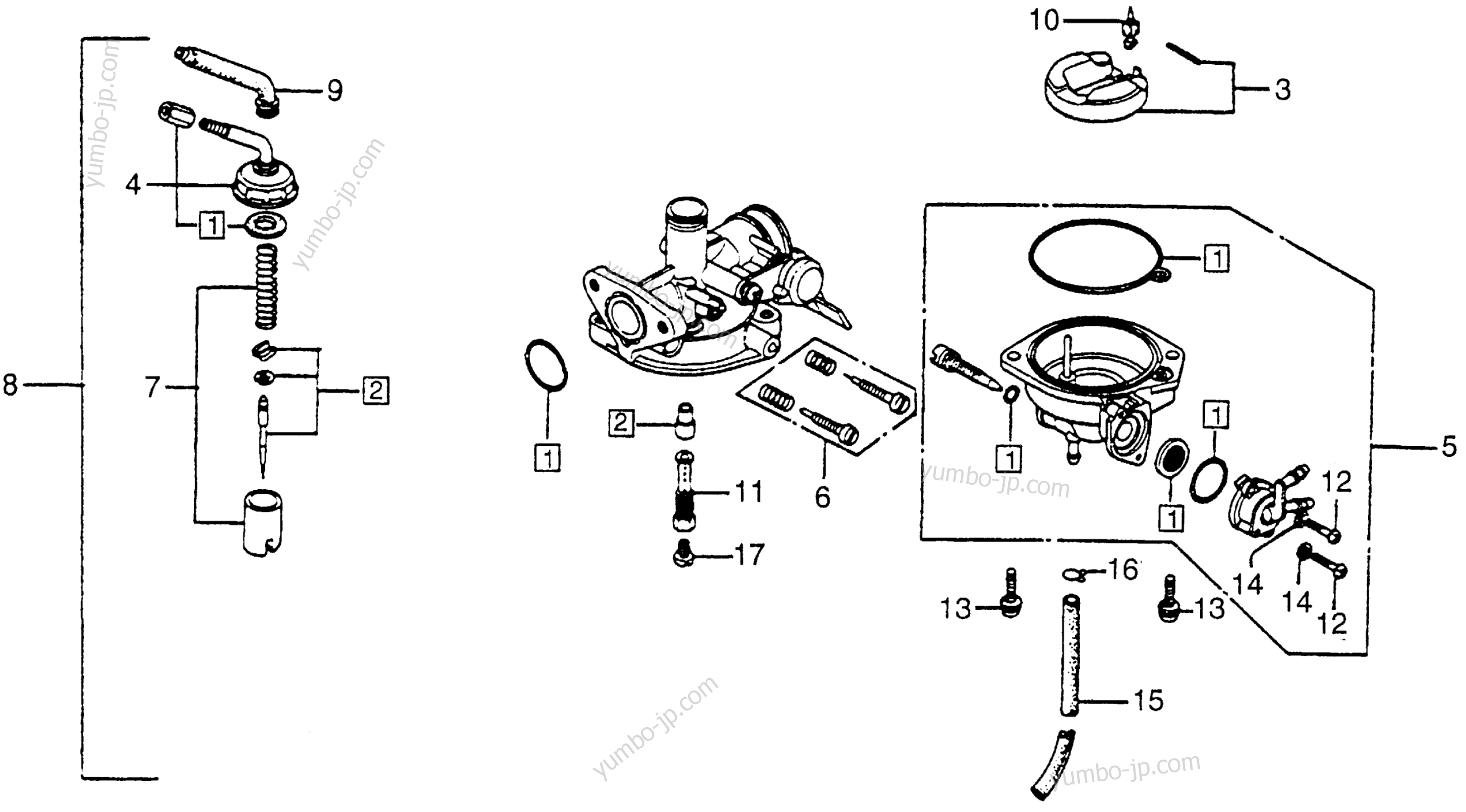 CARBURETOR for motorcycles HONDA CT70 A 1981 year