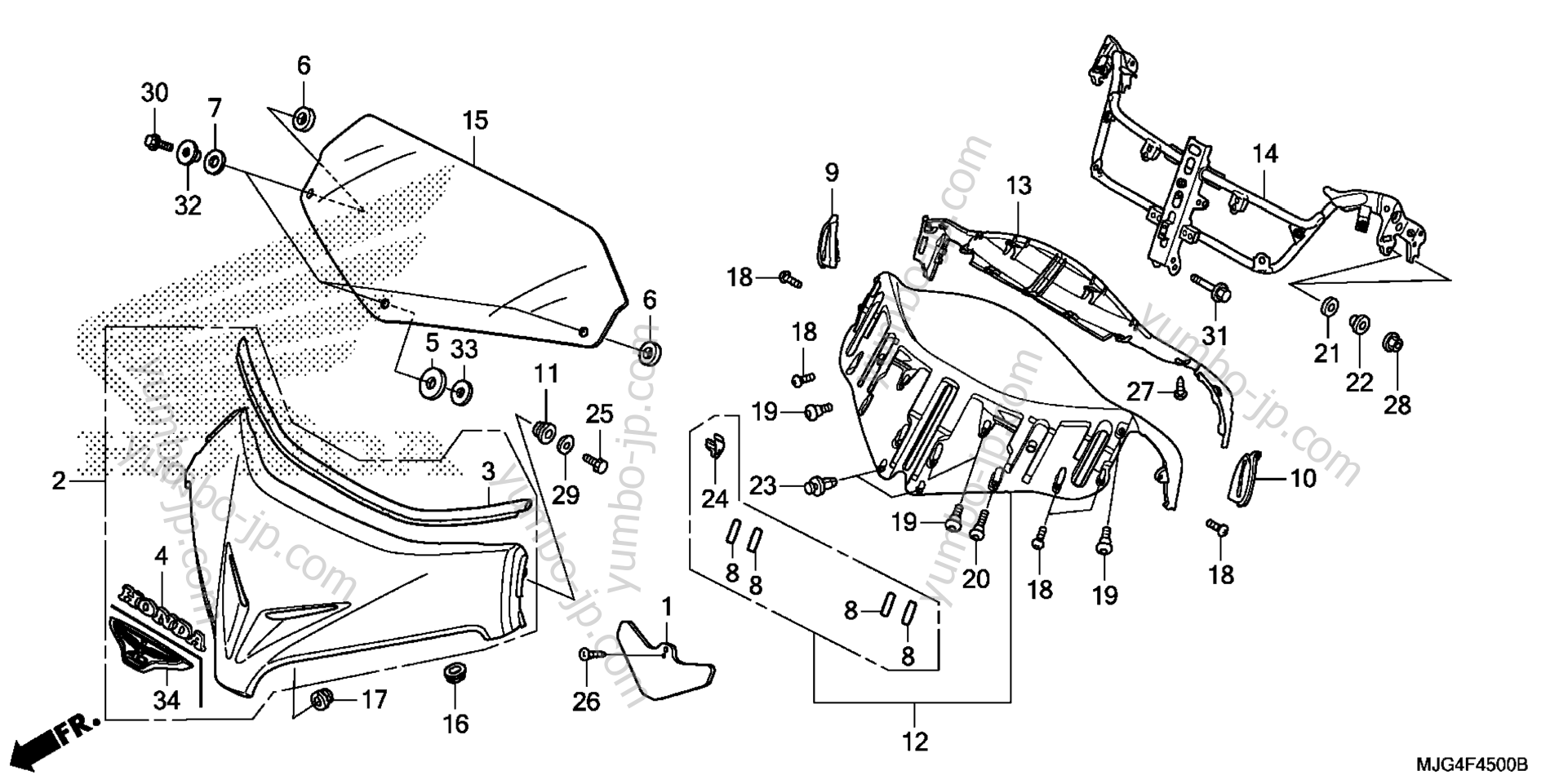 WINDSCREEN for motorcycles HONDA GL1800B AC 2014 year