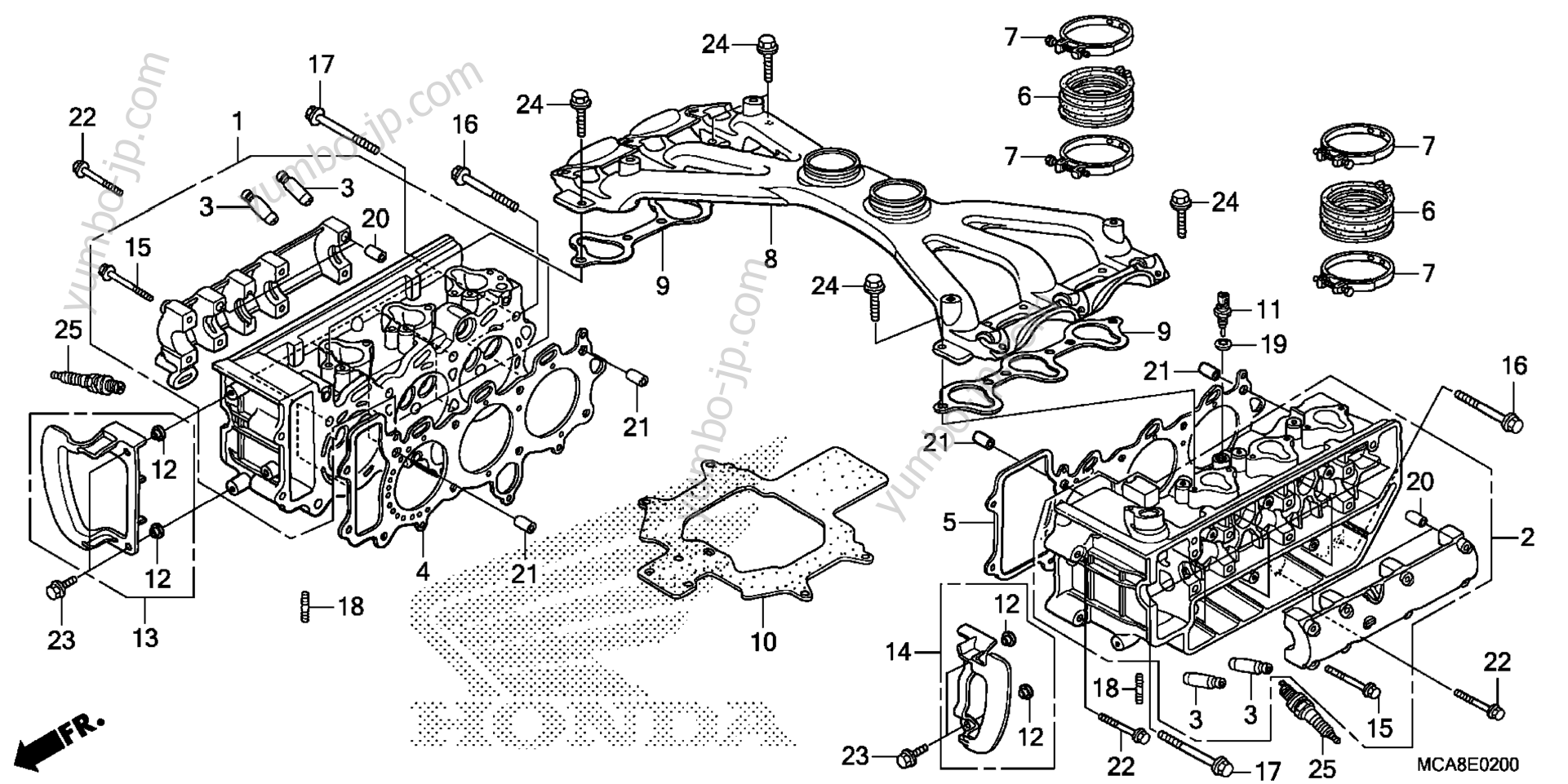 CYLINDER HEAD for motorcycles HONDA GL1800 5A 2012 year