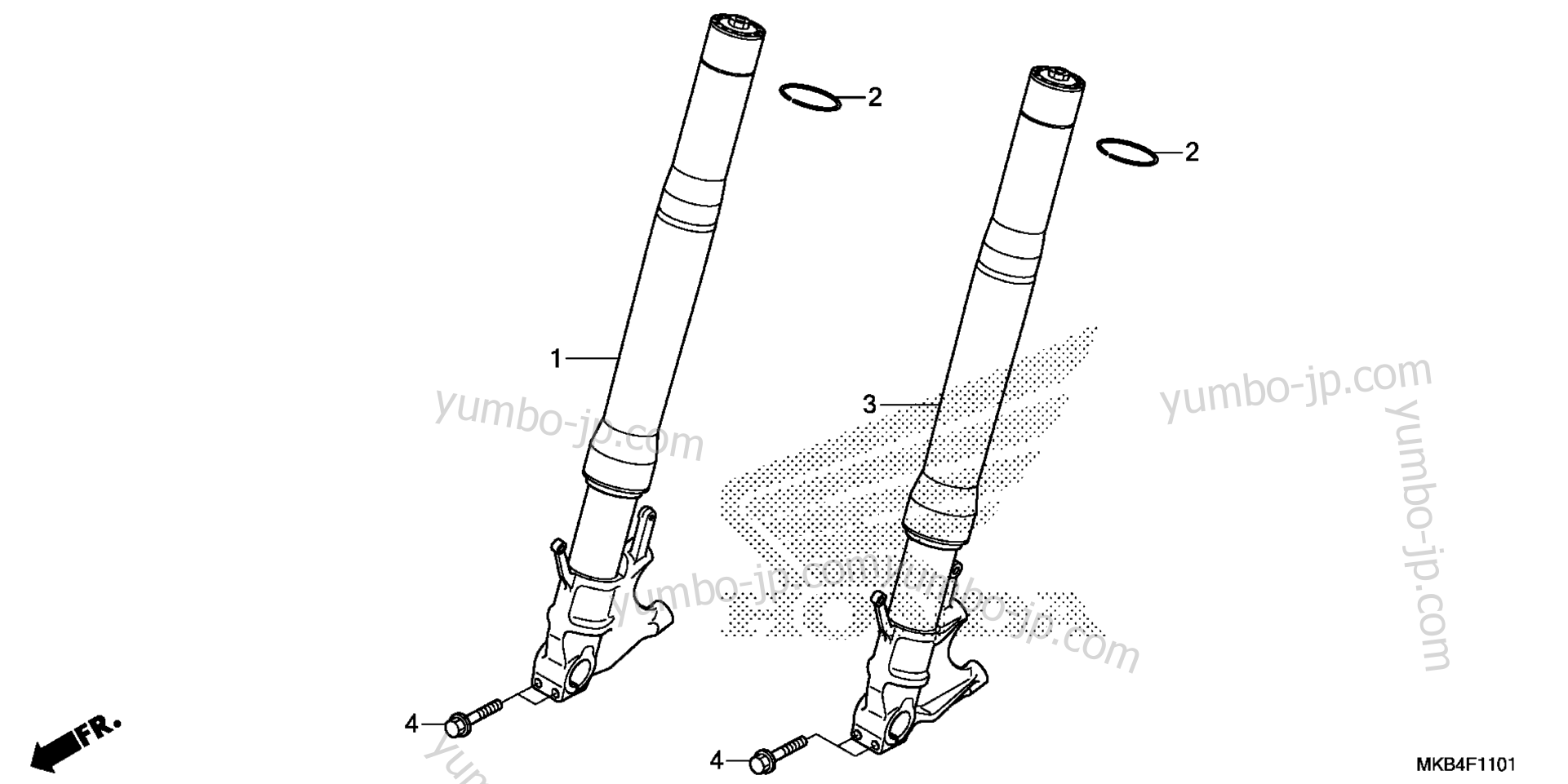 FRONT FORK (2) for motorcycles HONDA CBR1000S 3AC 2016 year