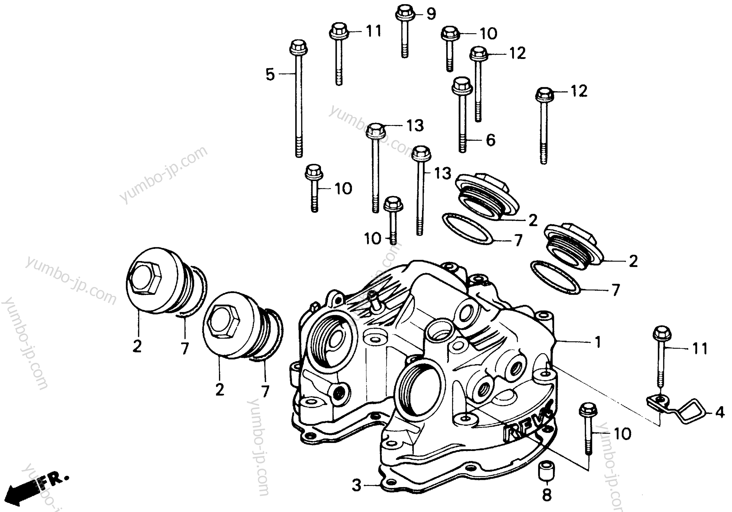 CYLINDER HEAD COVER for motorcycles HONDA GB500 AC 1990 year
