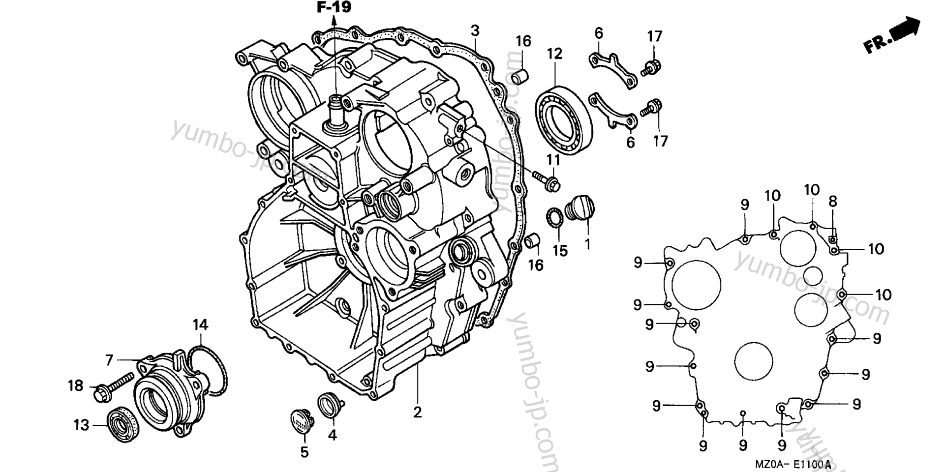 REAR CASE для мотоциклов HONDA GL1500CD A 2002 г.