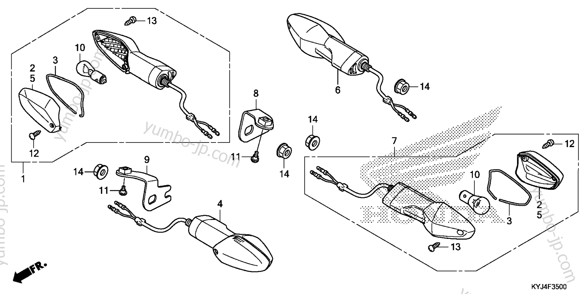 TURN SIGNAL for motorcycles HONDA CBR250RA 3AC 2013 year