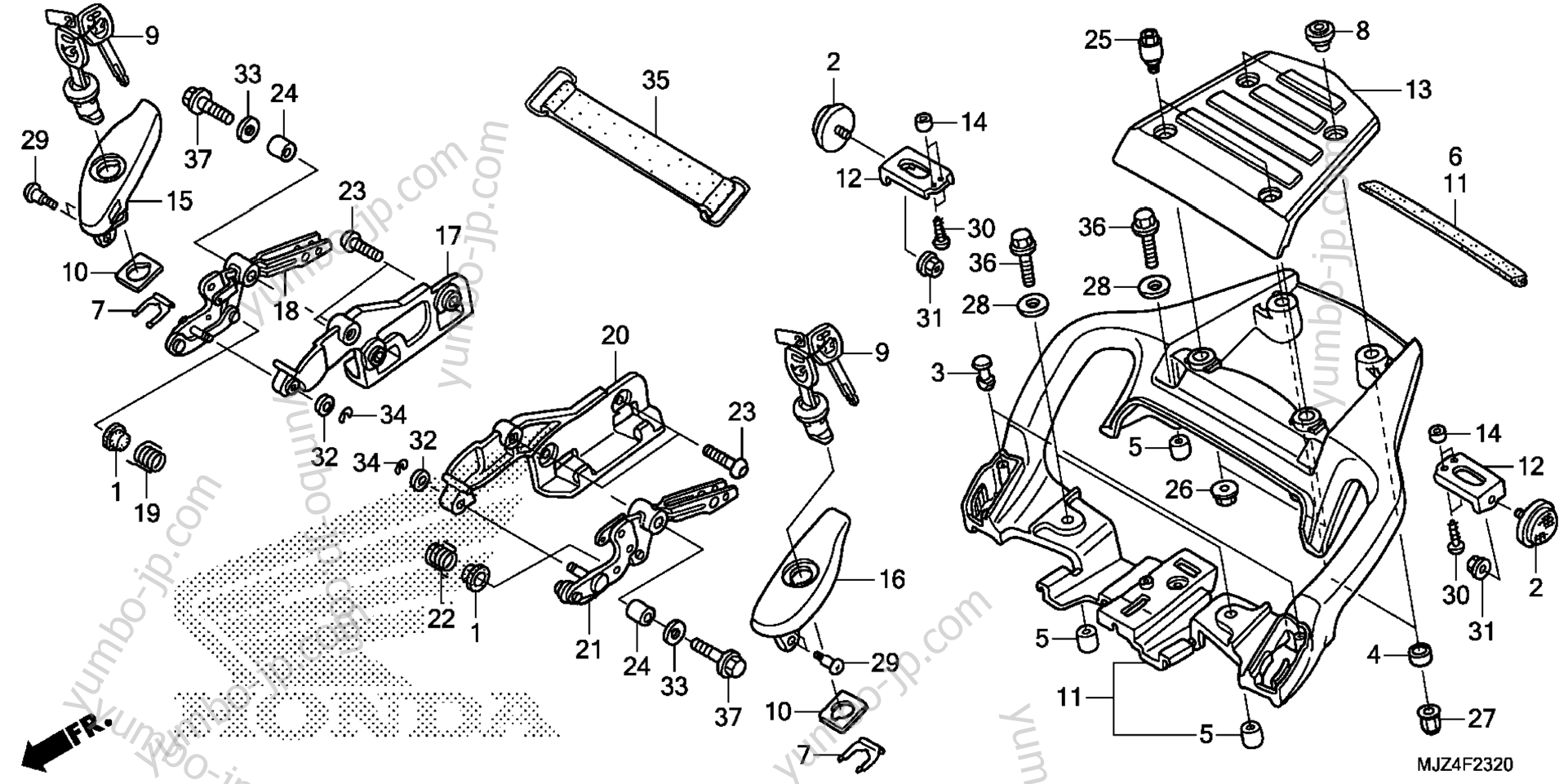 GRAB RAIL for motorcycles HONDA ST1300PA AC 2016 year