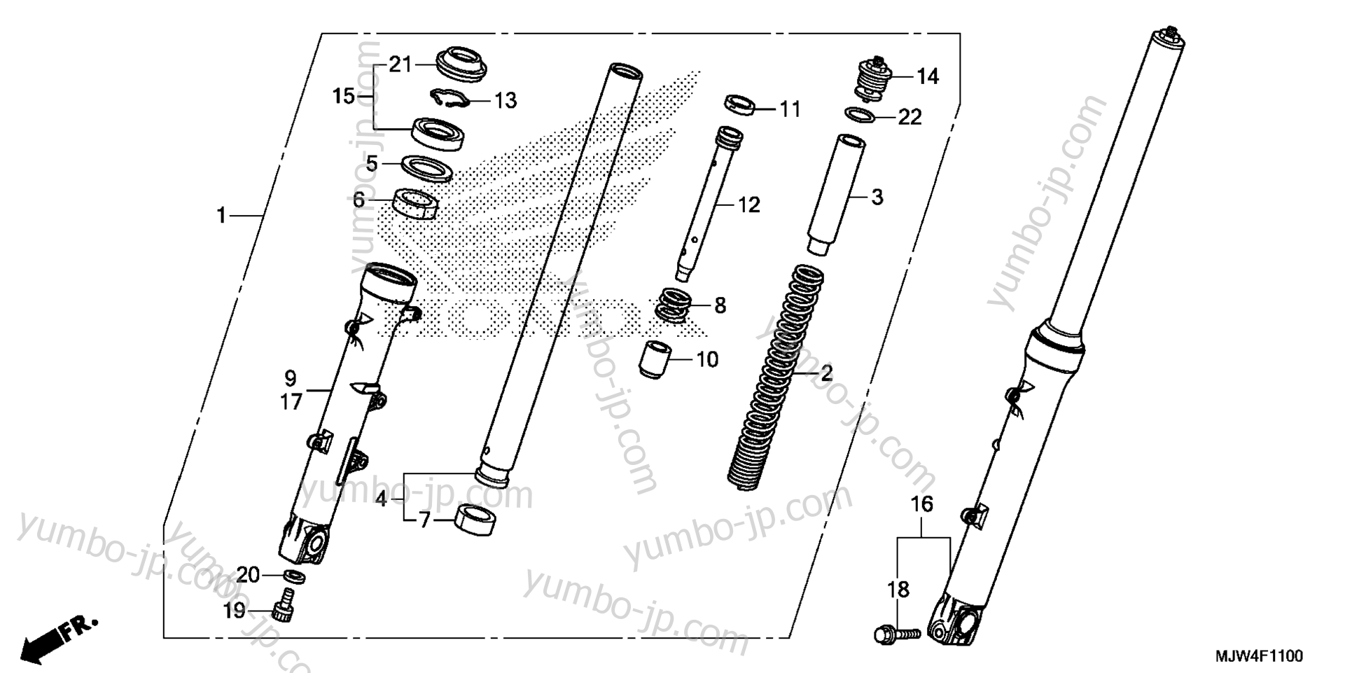 FRONT FORK for motorcycles HONDA CB500X A 2016 year