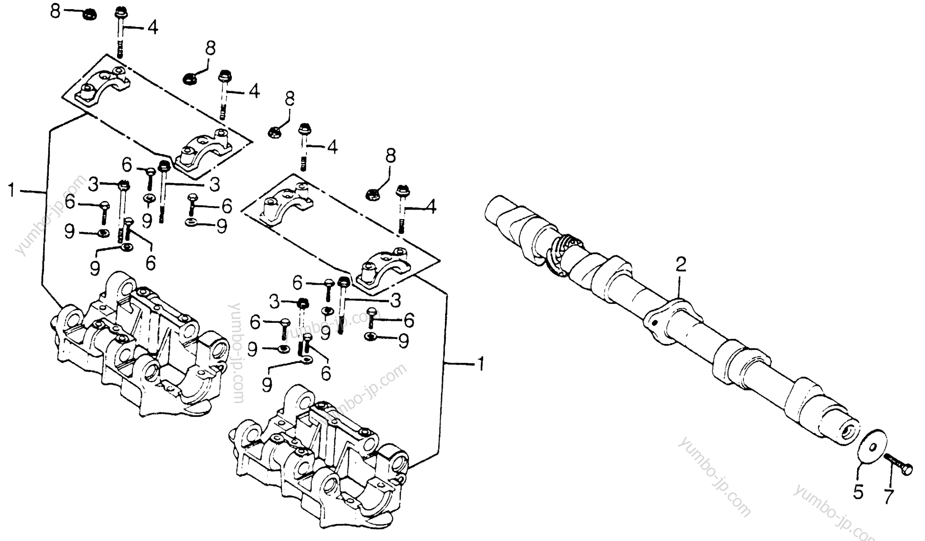 CAMSHAFT for motorcycles HONDA CB750A A 1977 year