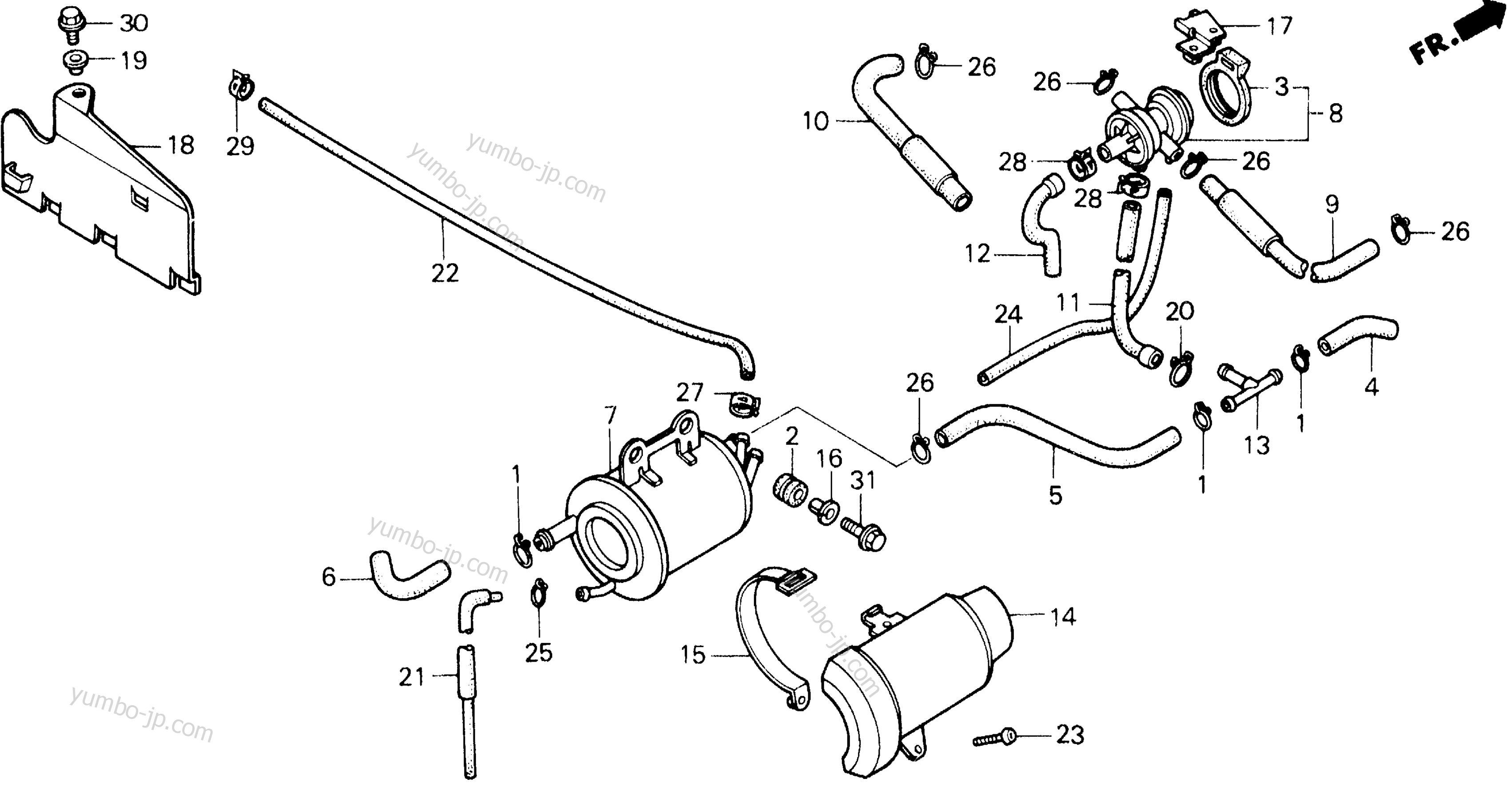 CANISTER for motorcycles HONDA GL1200I AC 1987 year