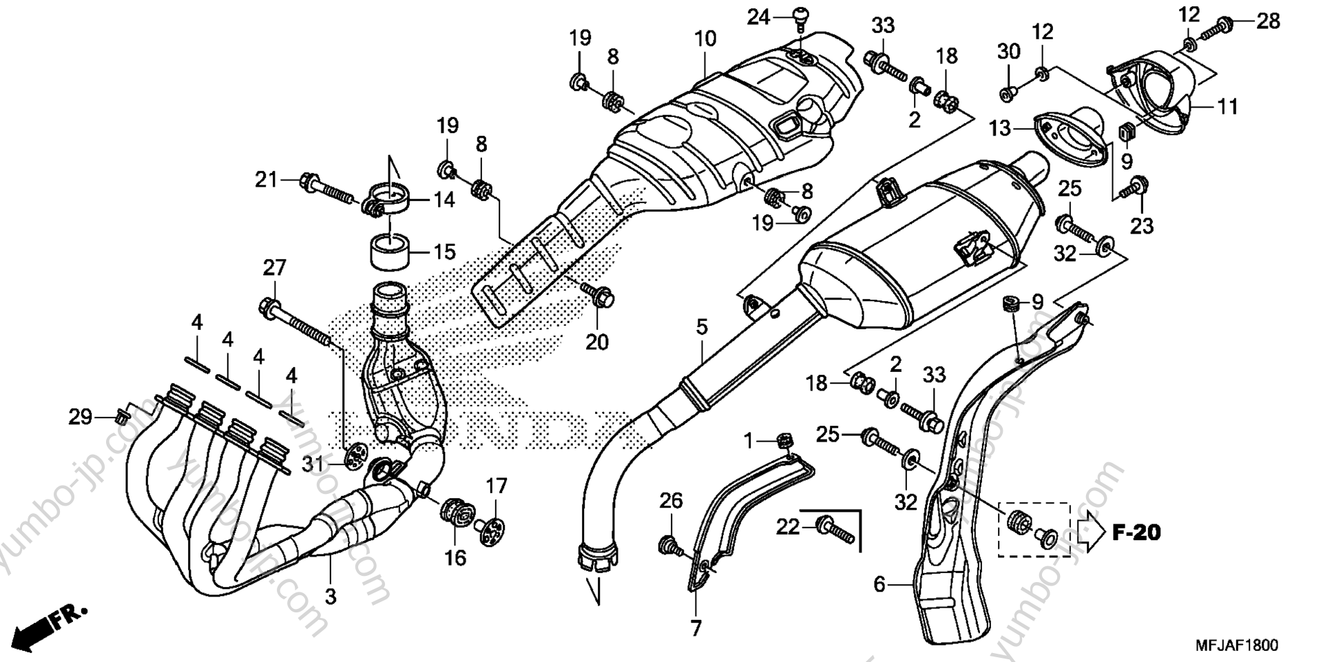 MUFFLER для мотоциклов HONDA CBR600RR 3AC 2012 г.