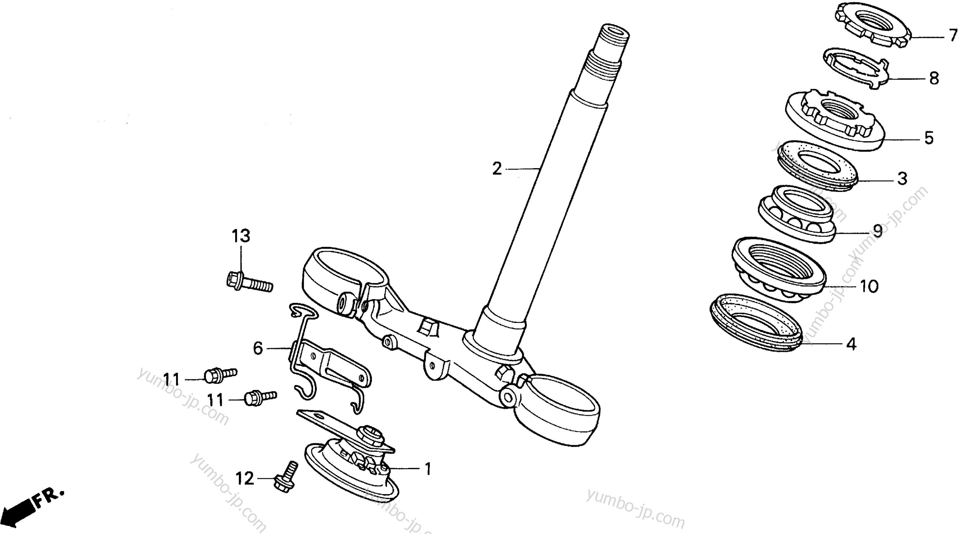 STEERING STEM for motorcycles HONDA VFR750F A 1995 year