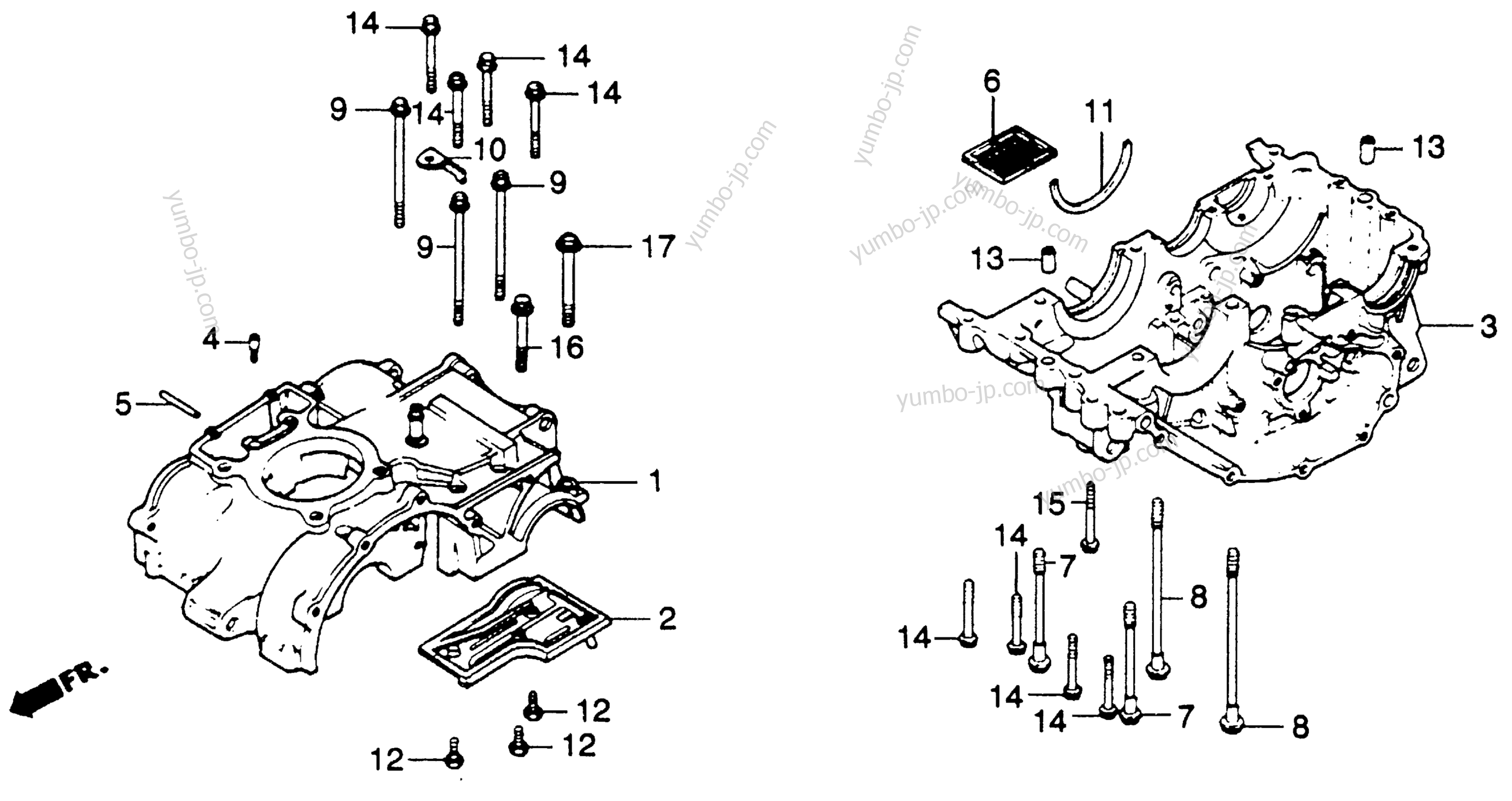 ALTERNATOR / CRANKCASE for motorcycles HONDA XL250S A 1980 year