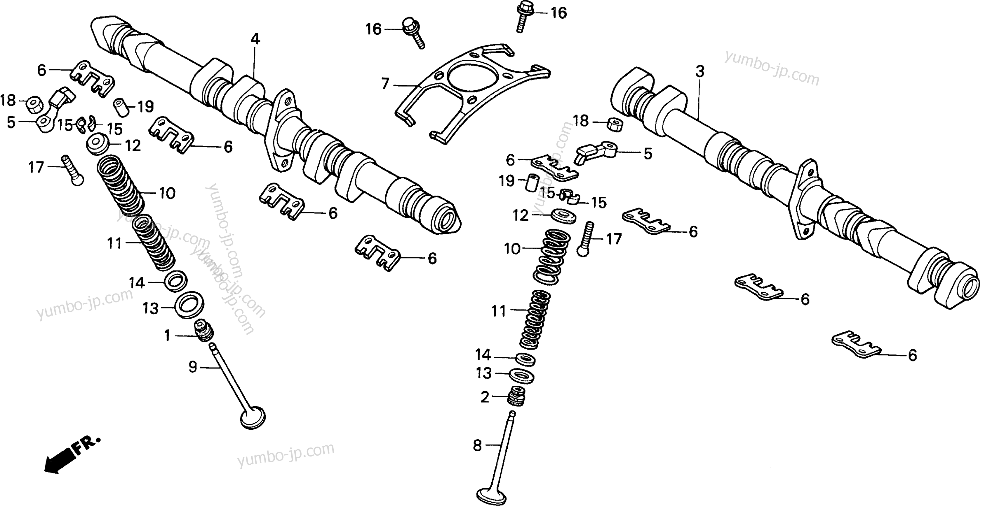 CAMSHAFT for motorcycles HONDA CBR1000F A 1993 year