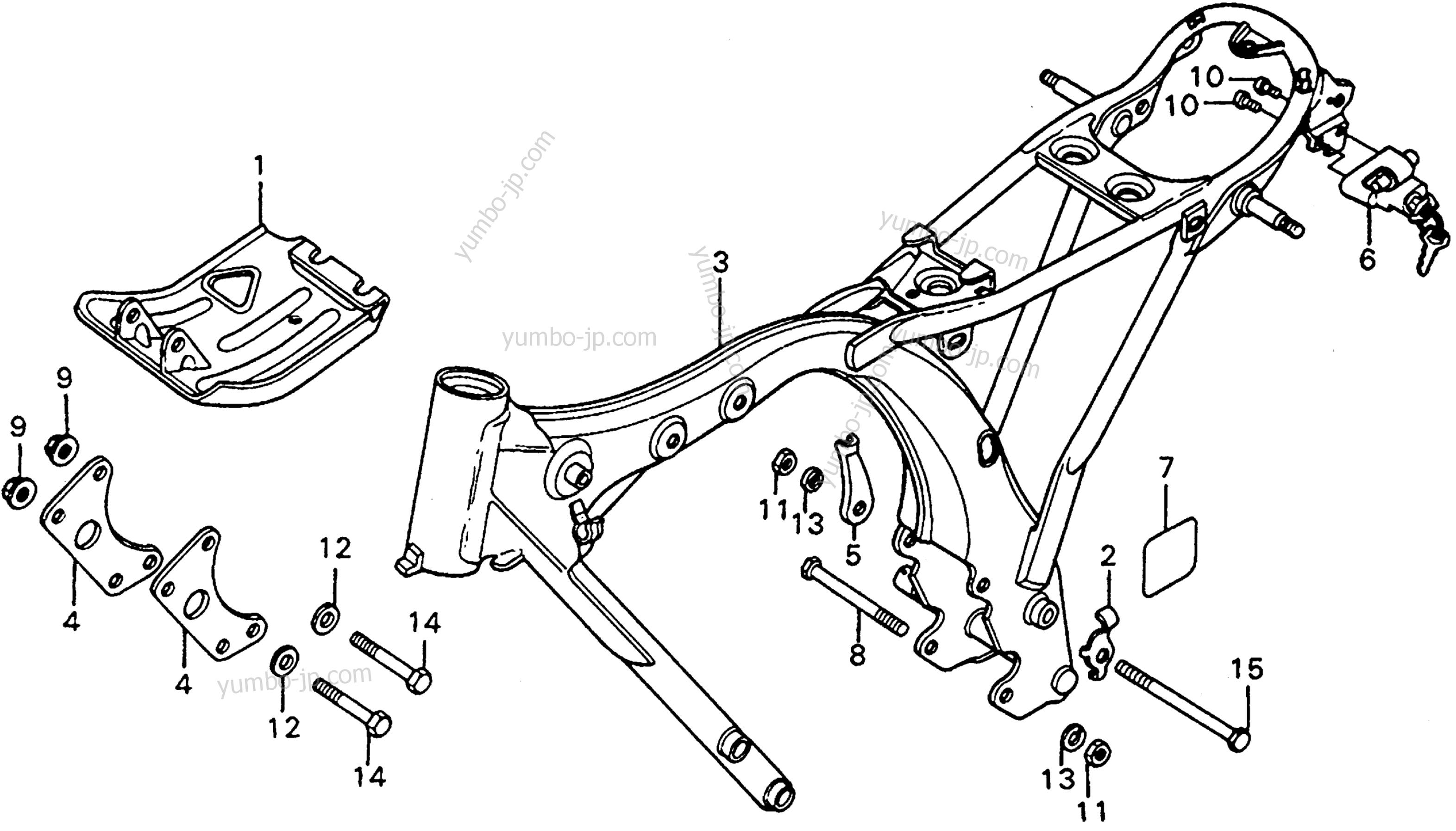 FRAME for motorcycles HONDA XL75 A 1979 year