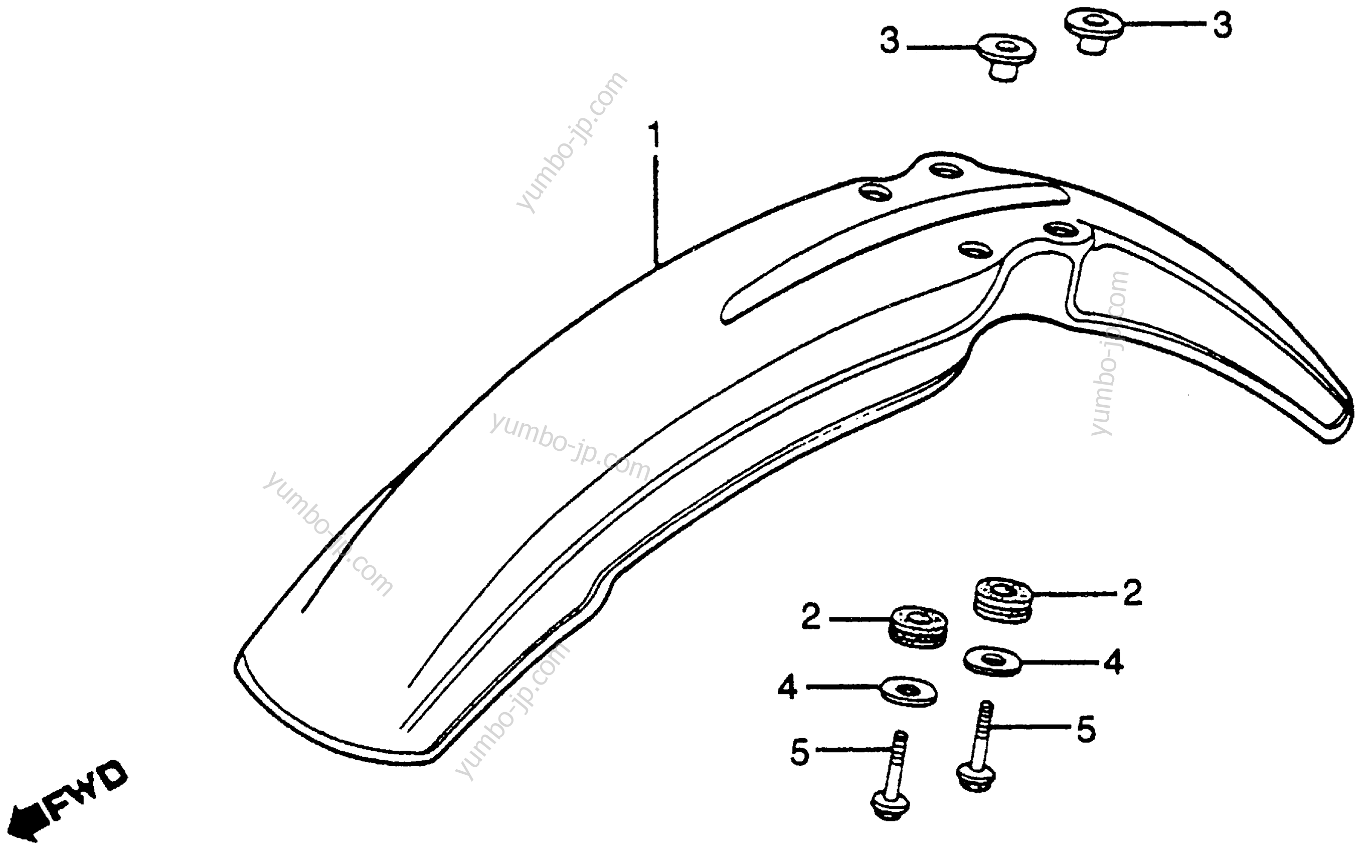 FRONT FENDER for motorcycles HONDA XL500S A 1981 year