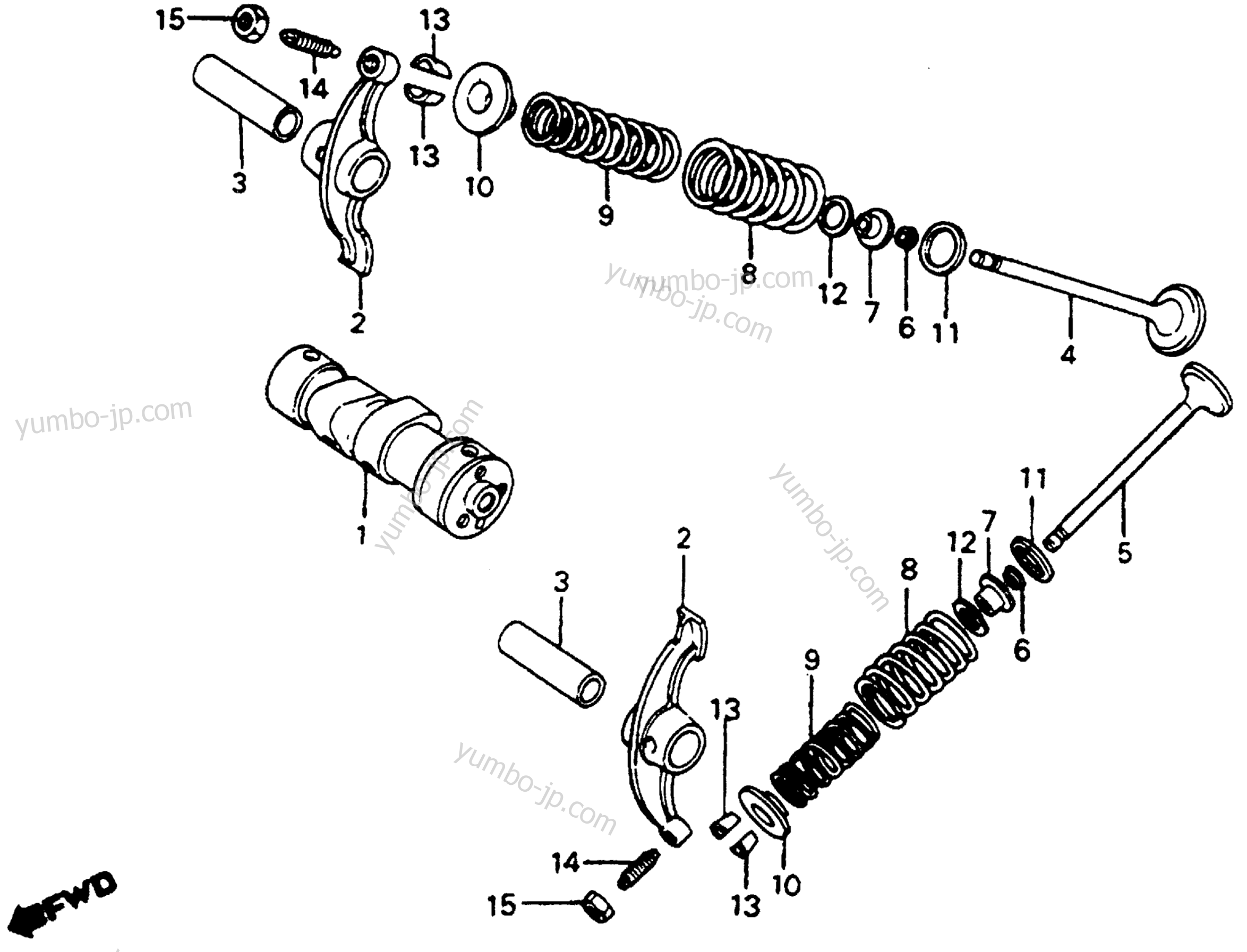 CAMSHAFT / VALVE for motorcycles HONDA C70 A 1983 year