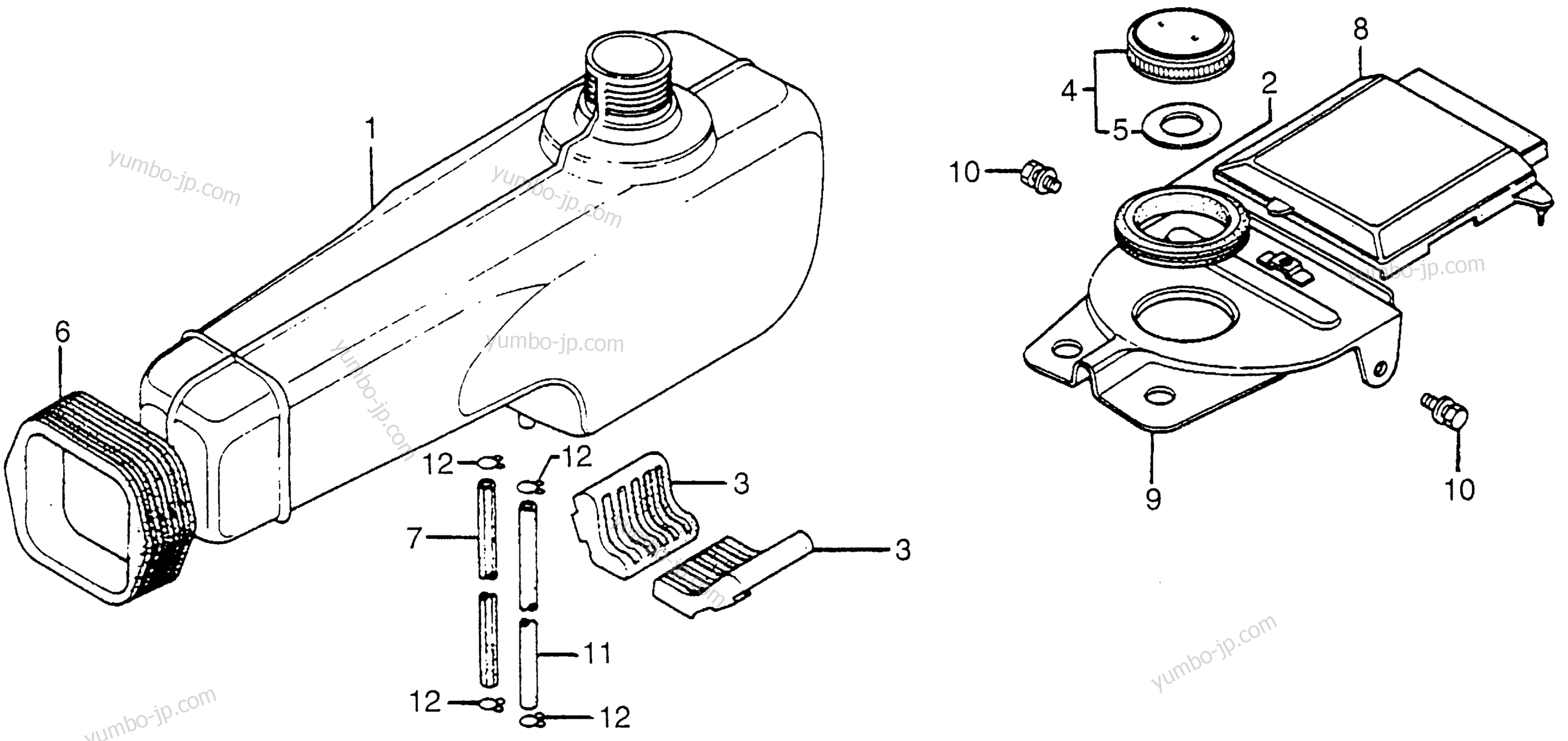 FUEL TANK for motorcycles HONDA CT70 A 1981 year