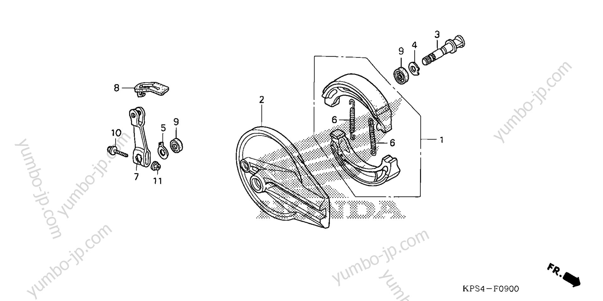 REAR BRAKE PANEL for motorcycles HONDA CRF230F A 2007 year