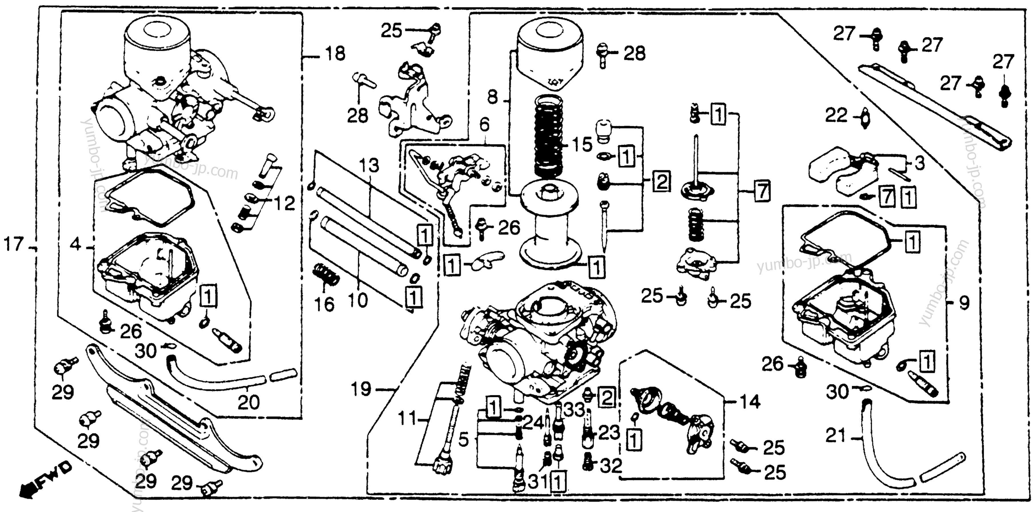 Карбюратор для мотоциклов HONDA CM450C A 1982 г.