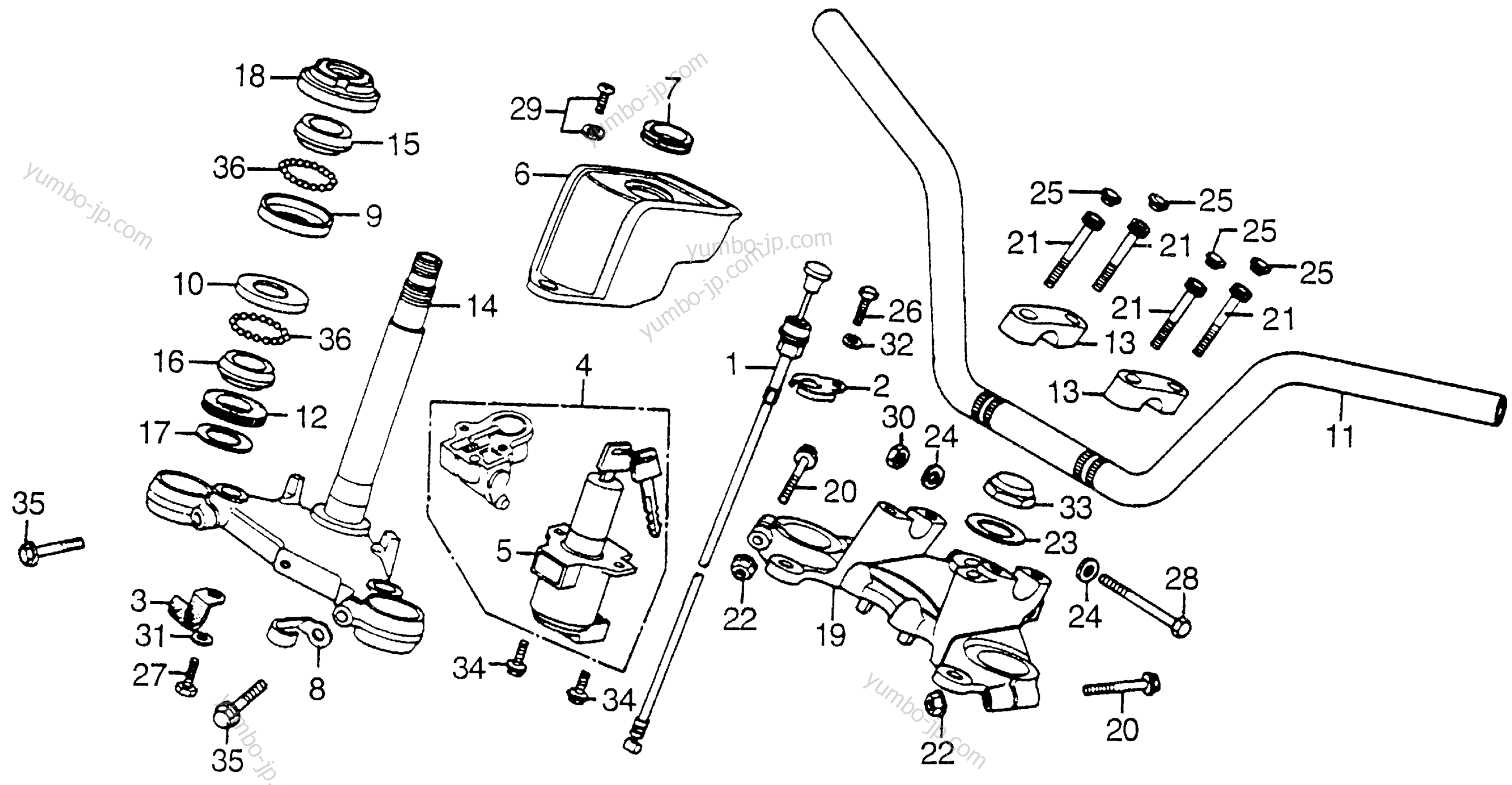 HANDLEBAR / TOP BRIDGE for motorcycles HONDA CB750A A 1978 year