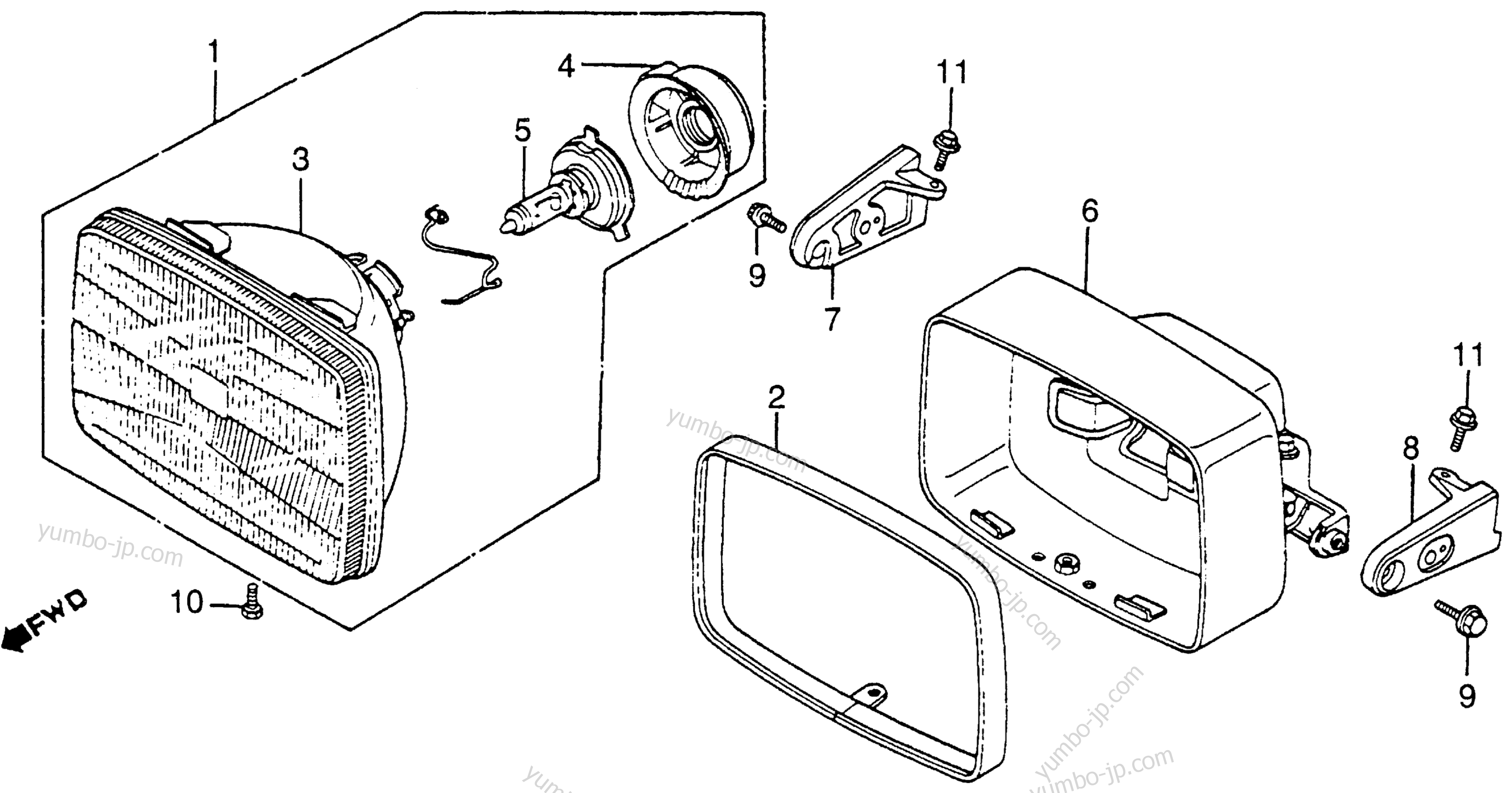 HEADLIGHT for motorcycles HONDA CB550SC A 1983 year