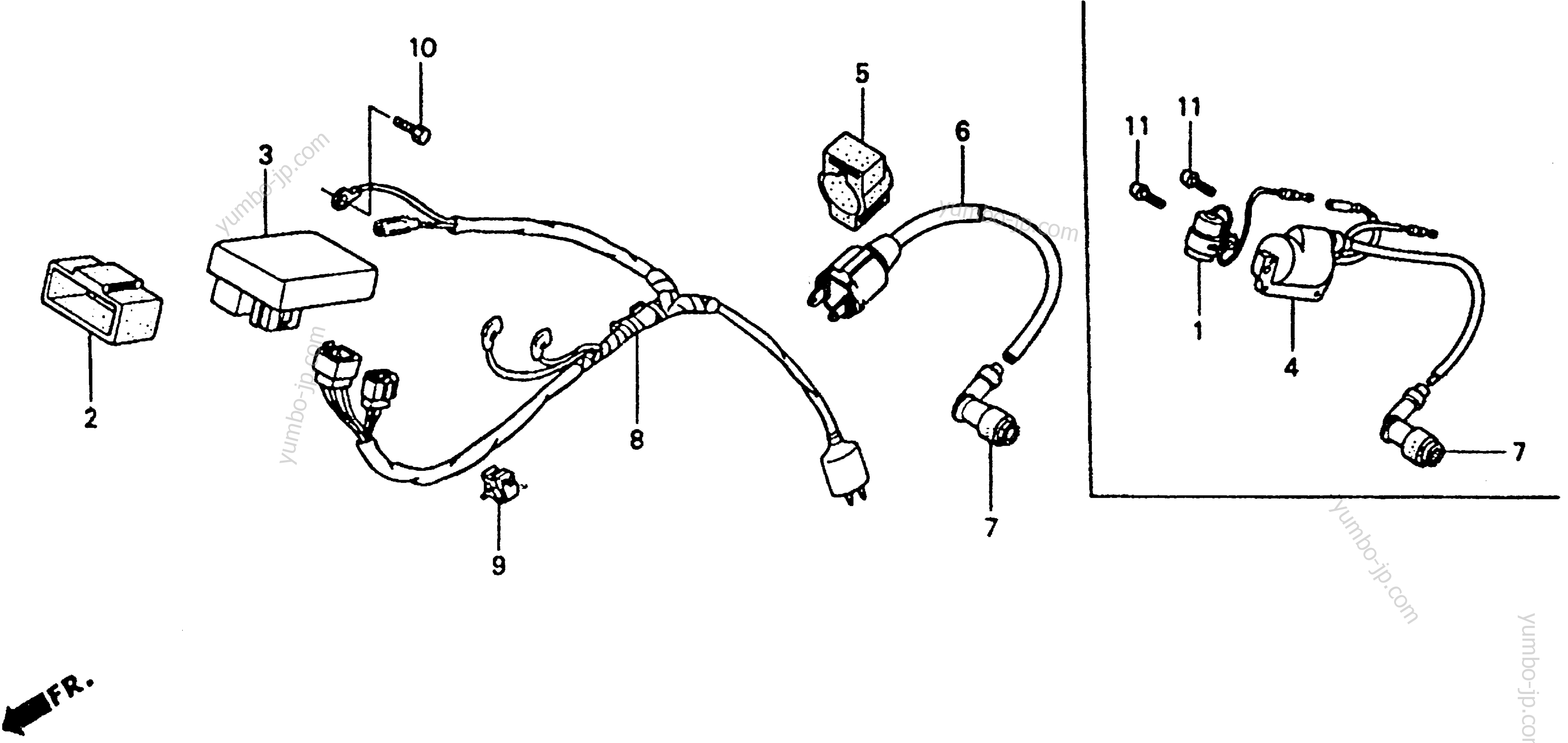 WIRE HARNESS for motorcycles HONDA XR80R A 1987 year