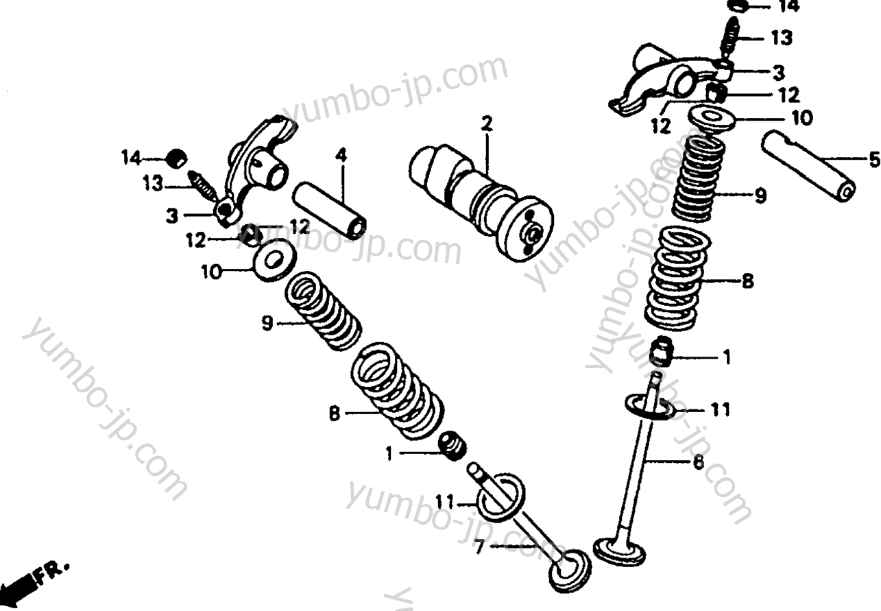 CAMSHAFT for motorcycles HONDA XR80R A 1985 year