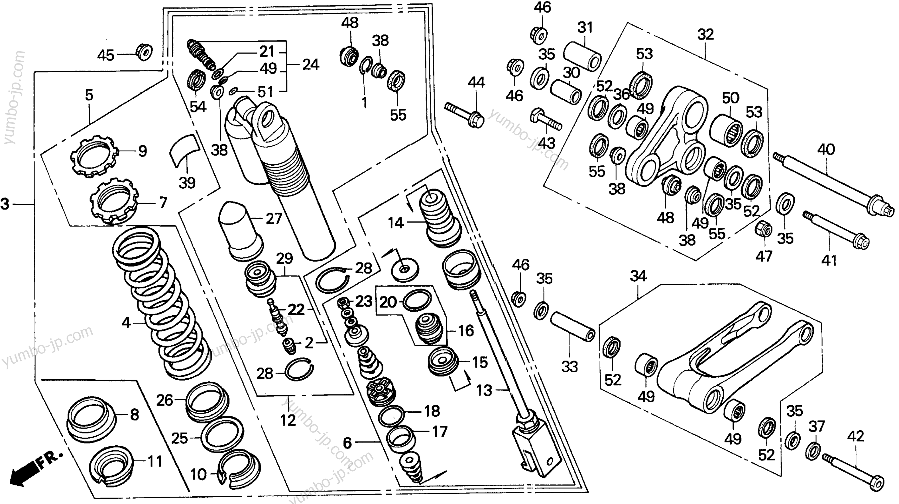 REAR SHOCK ABSORBER для мотоциклов HONDA CR250R A 1996 г.