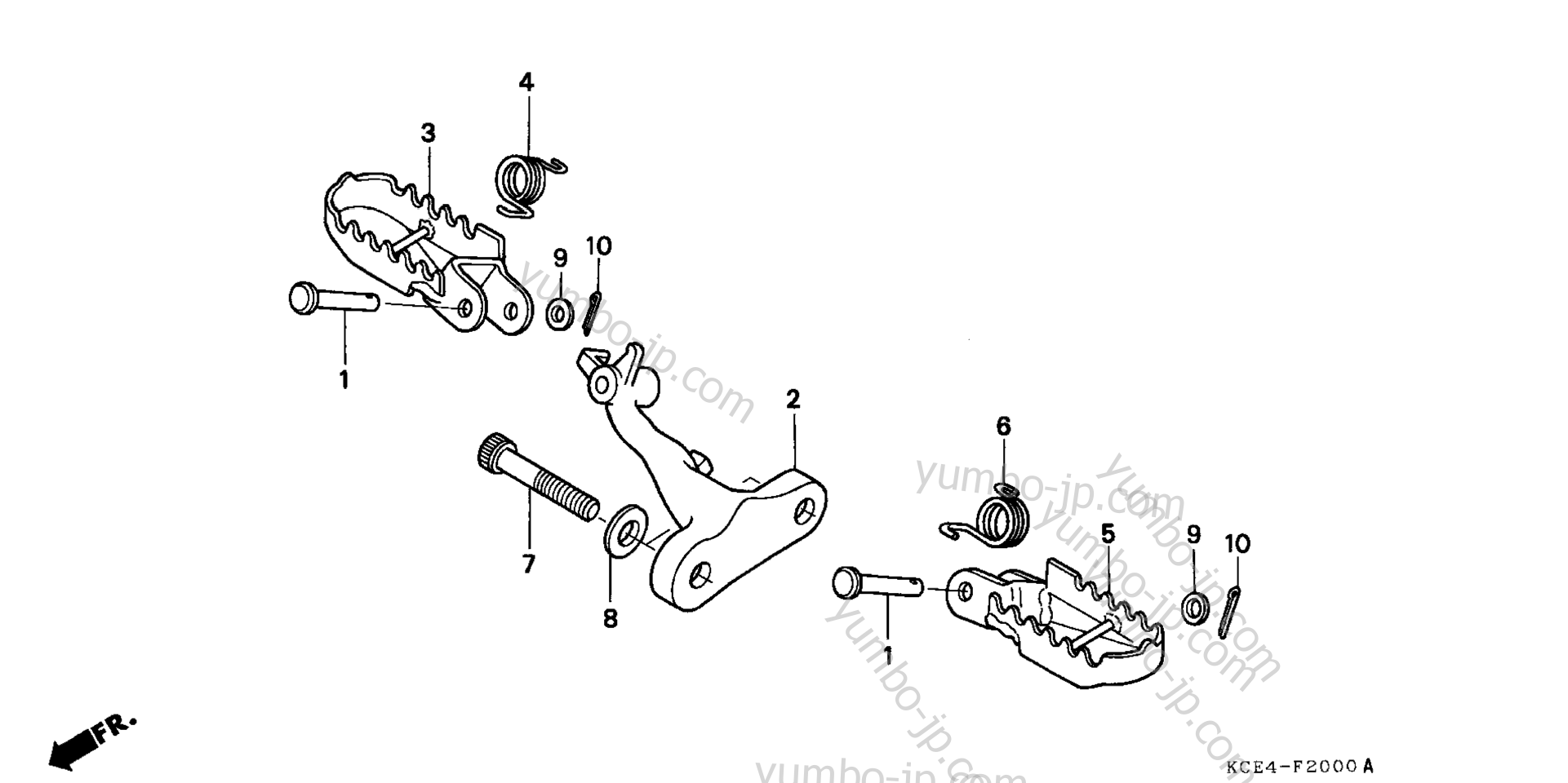 STEP for motorcycles HONDA XR250R A 2002 year