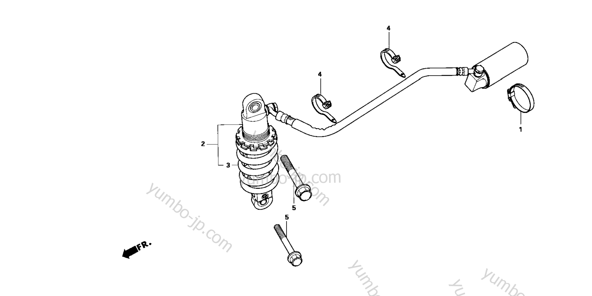 REAR SHOCK ABSORBER for motorcycles HONDA NSR50R A 2004 year