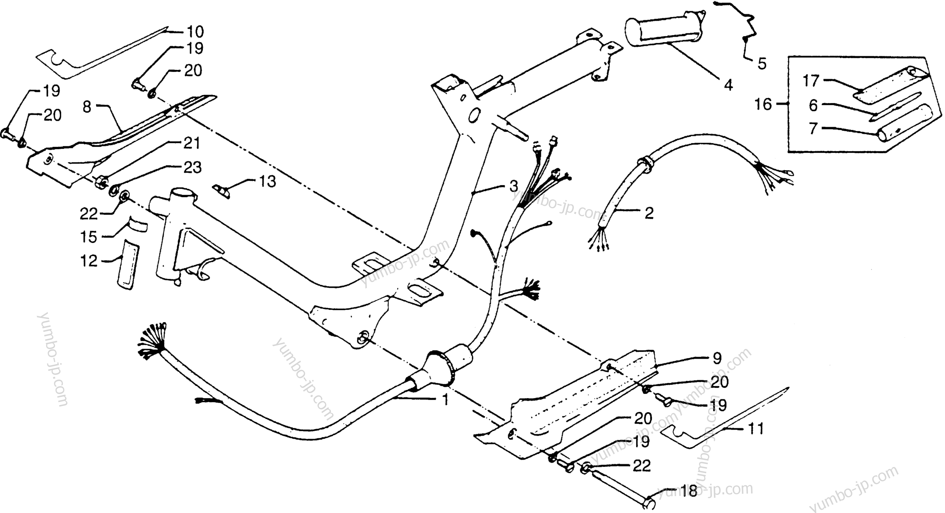 FRAME / WIRE HARNESS for motorcycles HONDA PA50II A 1983 year