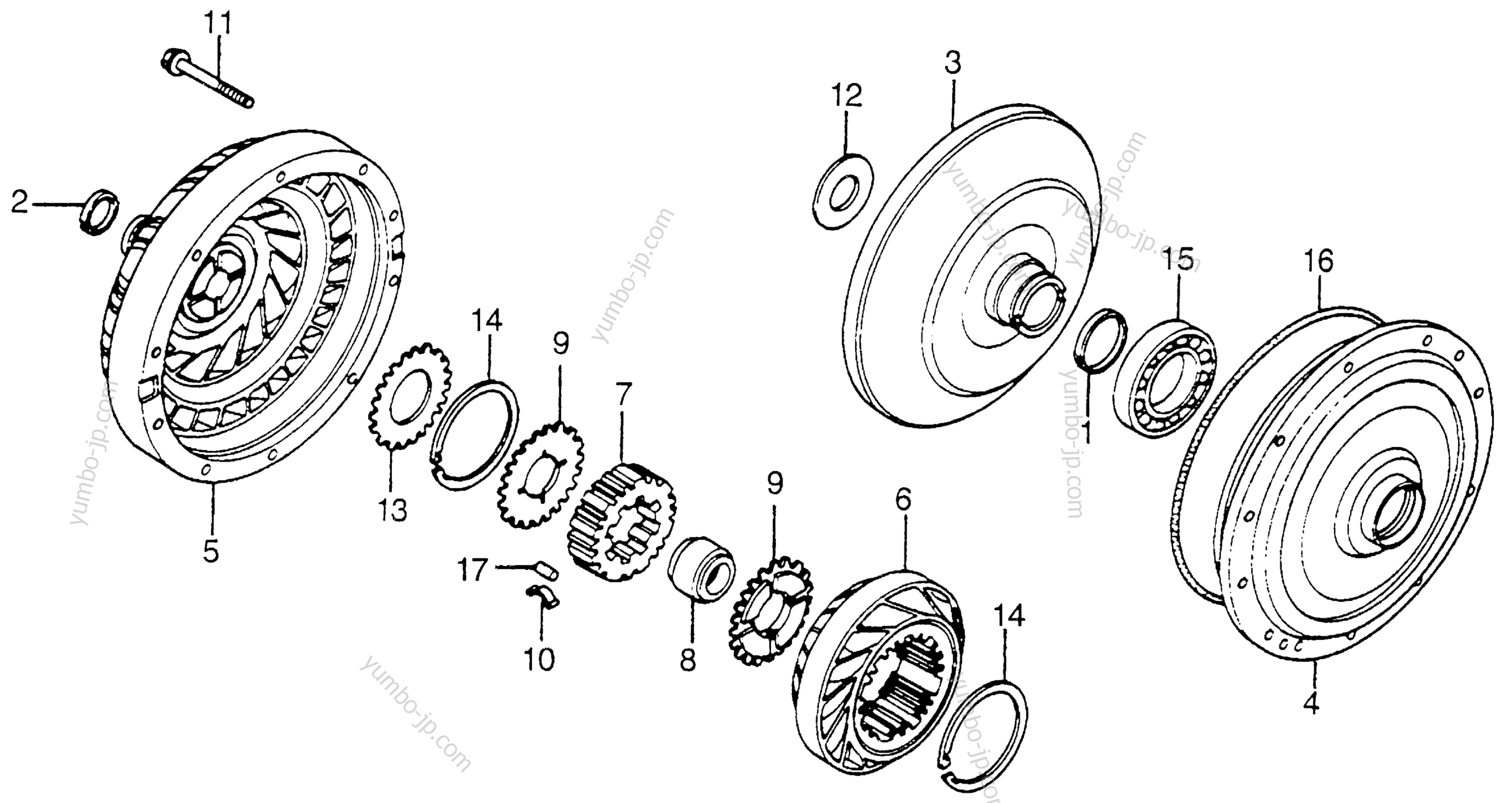 TORQUE CONVERTER for motorcycles HONDA CB750A A 1978 year