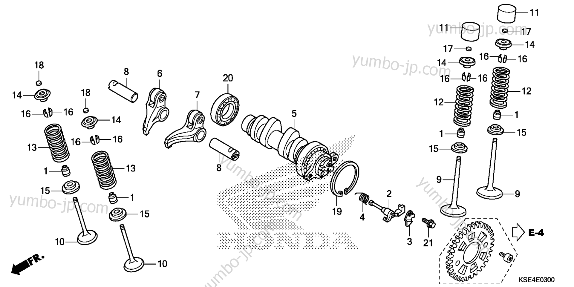 CAMSHAFT / VALVE for motorcycles HONDA CRF150R A 2008 year