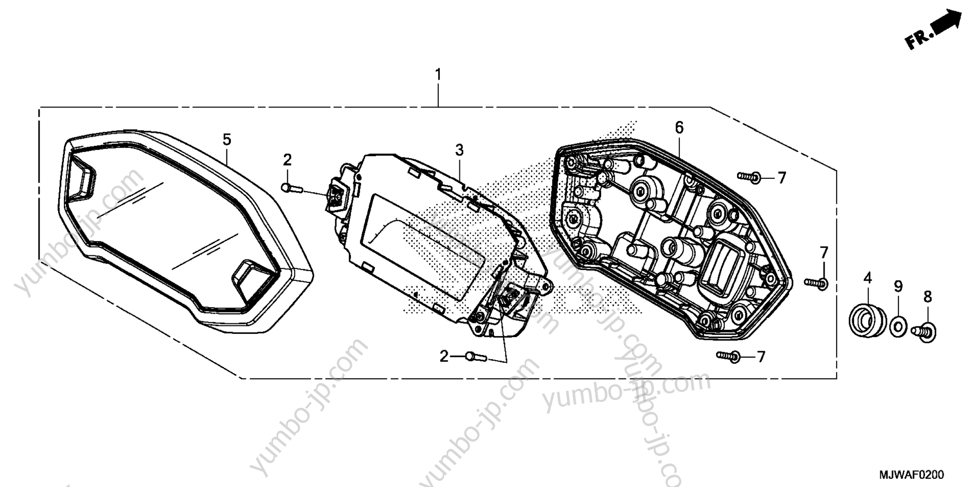 SPEEDOMETER для мотоциклов HONDA CBR500R 2AC 2016 г.