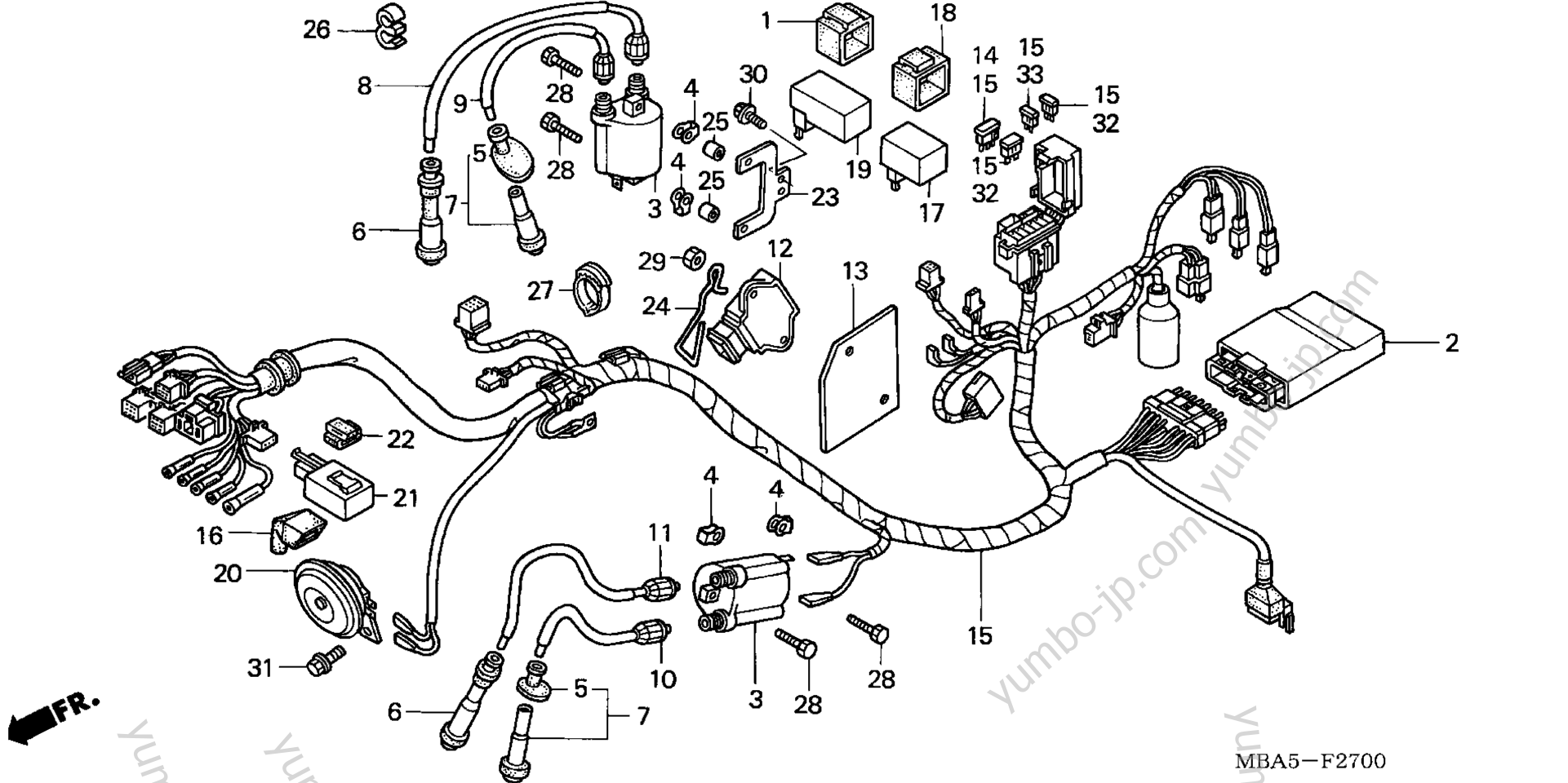 WIRE HARNESS for motorcycles HONDA VT750CDD A 2003 year