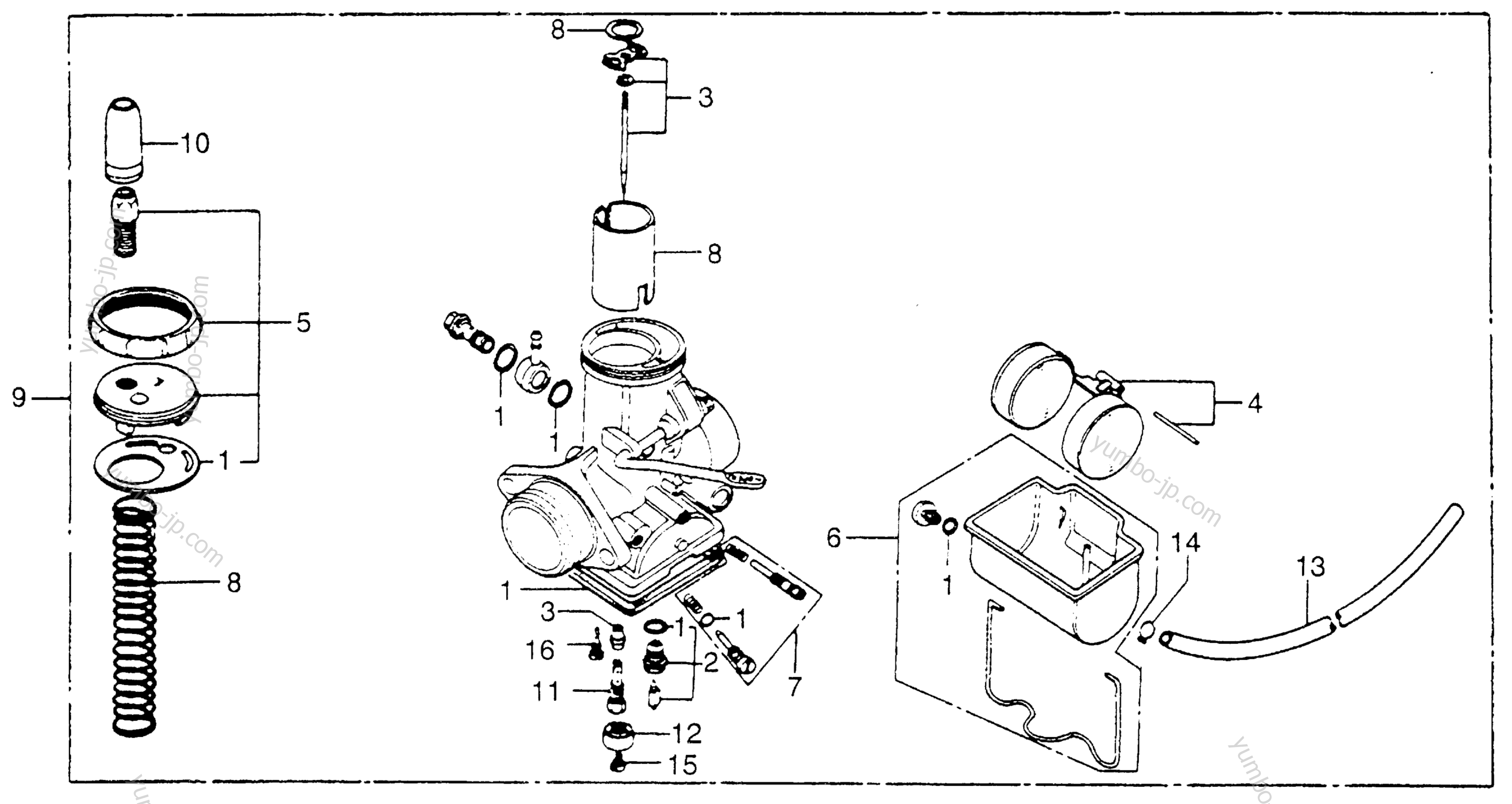 CARBURETOR for motorcycles HONDA XL175 A 1977 year