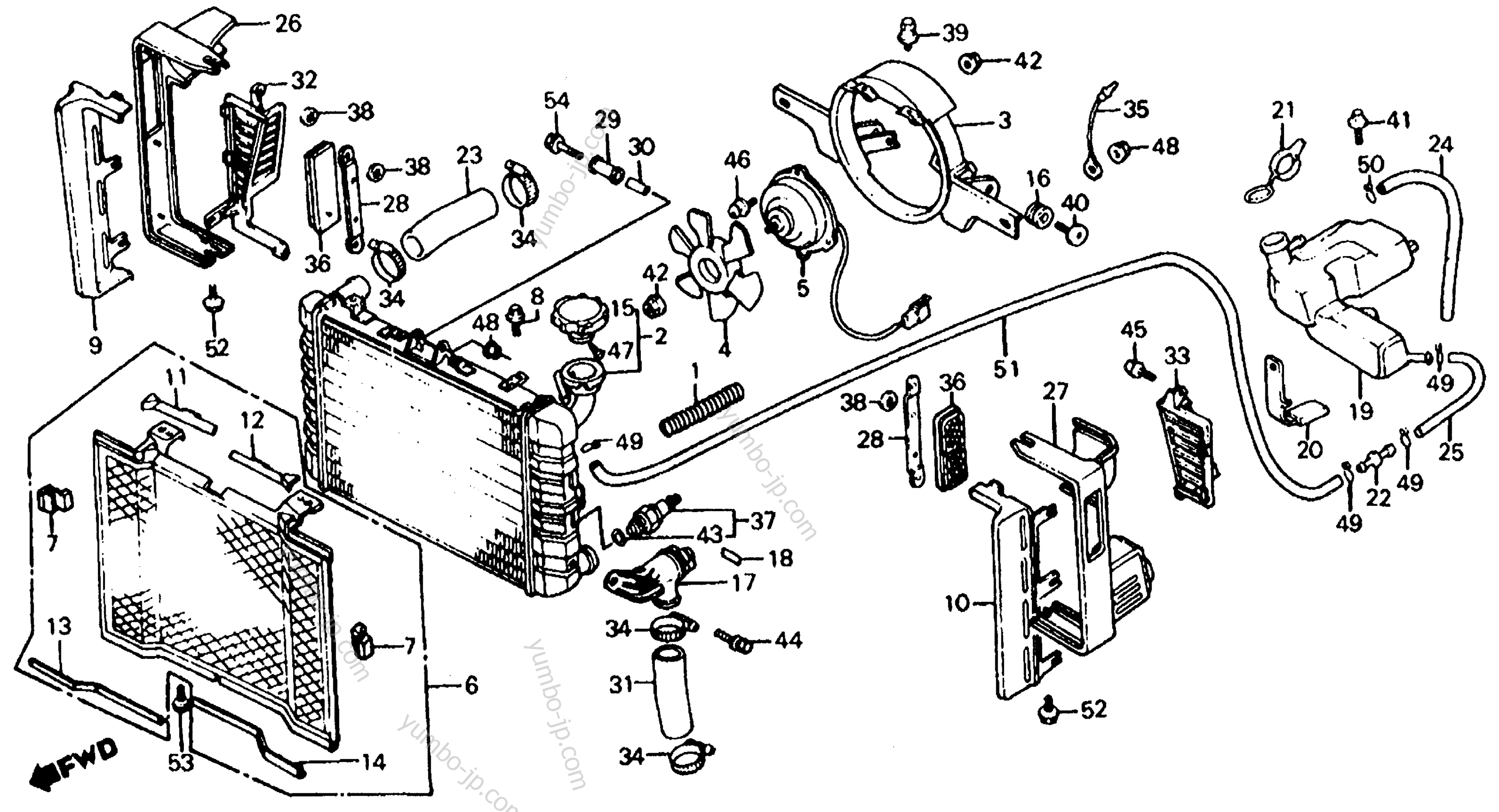 RADIATOR для мотоциклов HONDA VF700C A 1985 г.