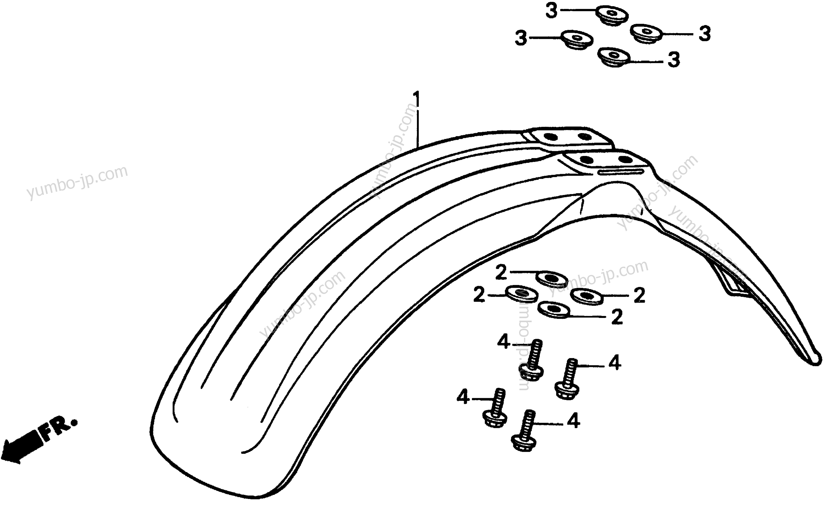 FRONT FENDER для мотоциклов HONDA CR250R A 1999 г.