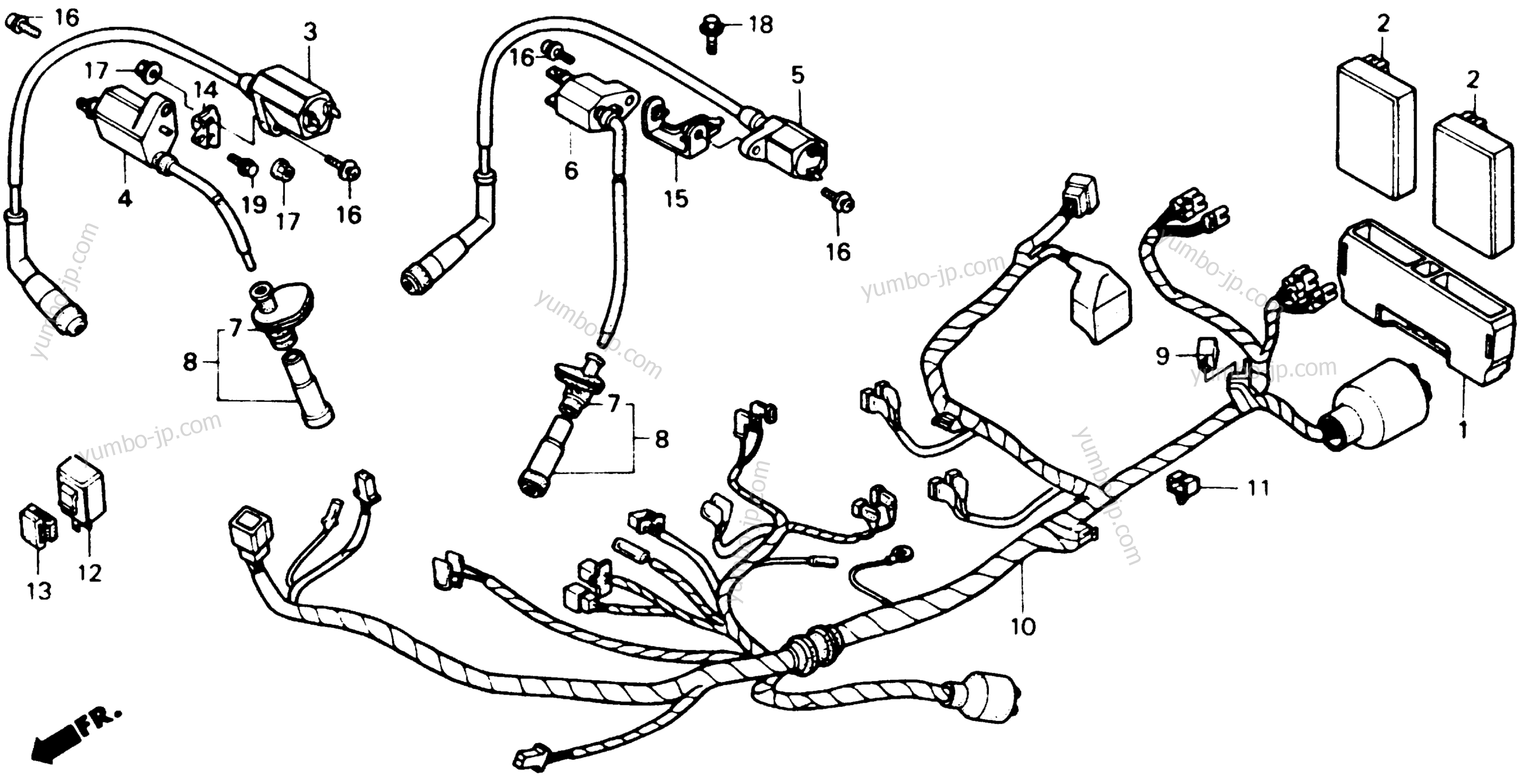 WIRE HARNESS for motorcycles HONDA XL600V A 1990 year