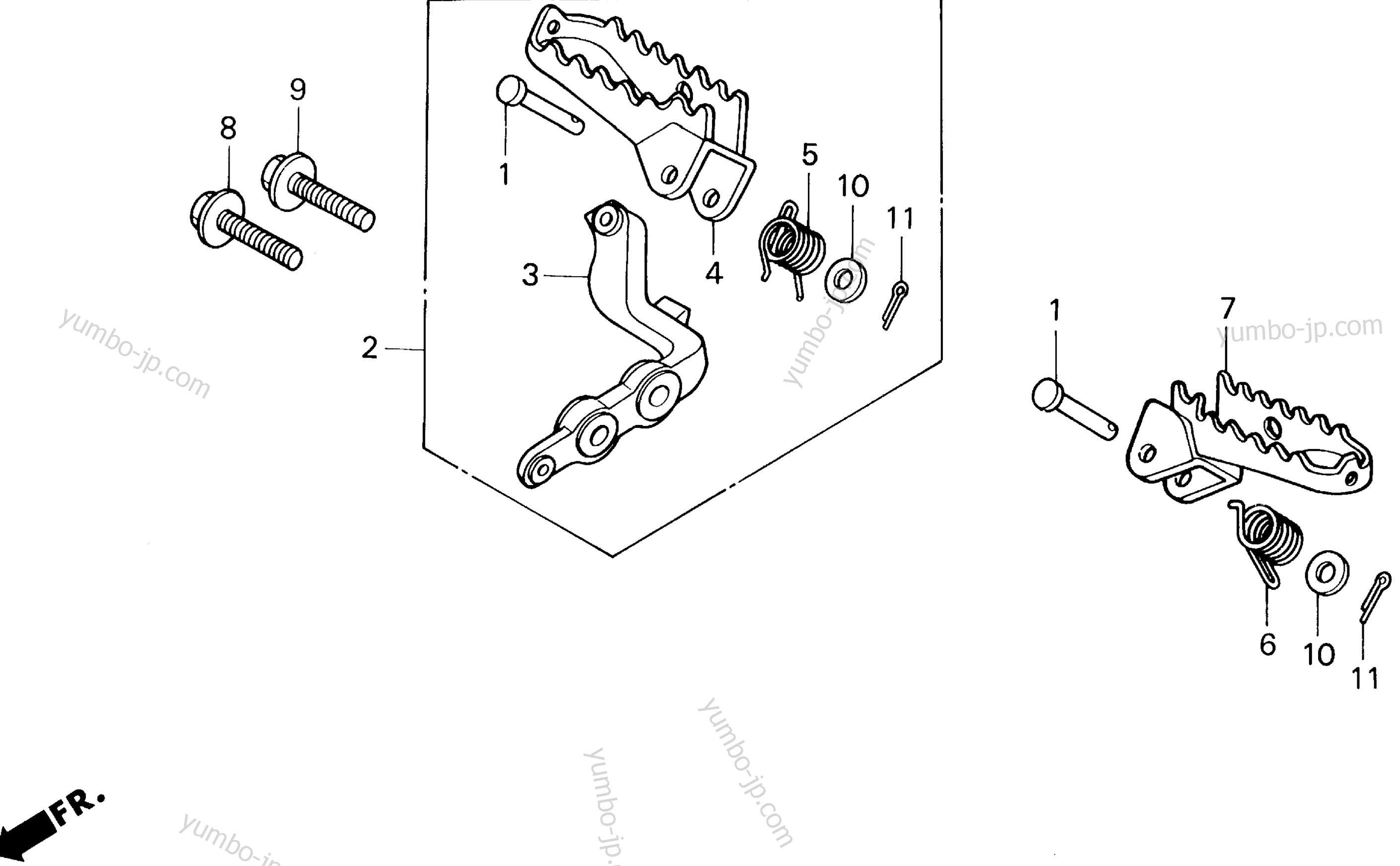 STEP for motorcycles HONDA XR250R A 1992 year