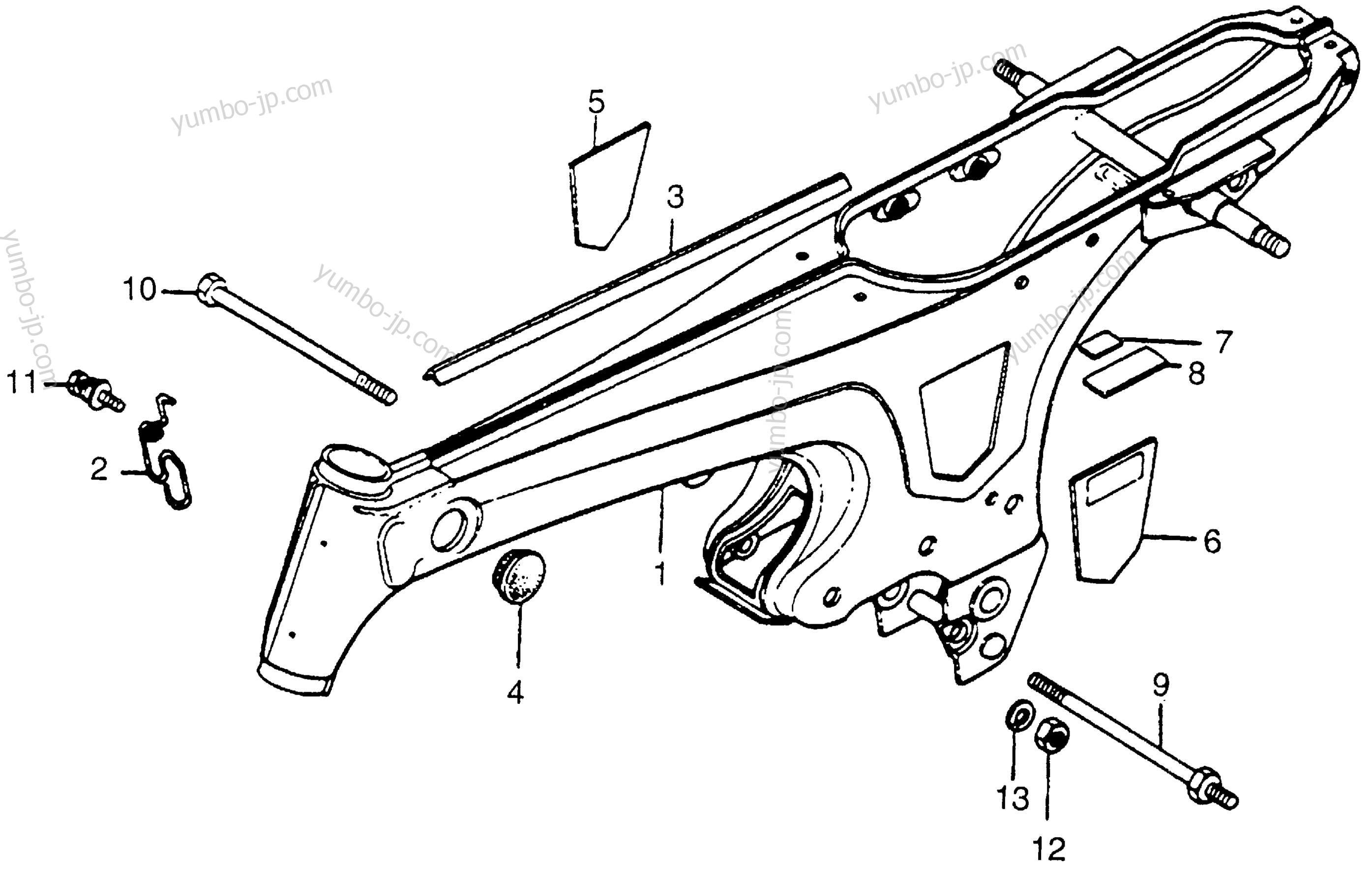 FRAME for motorcycles HONDA CT70 A 1981 year