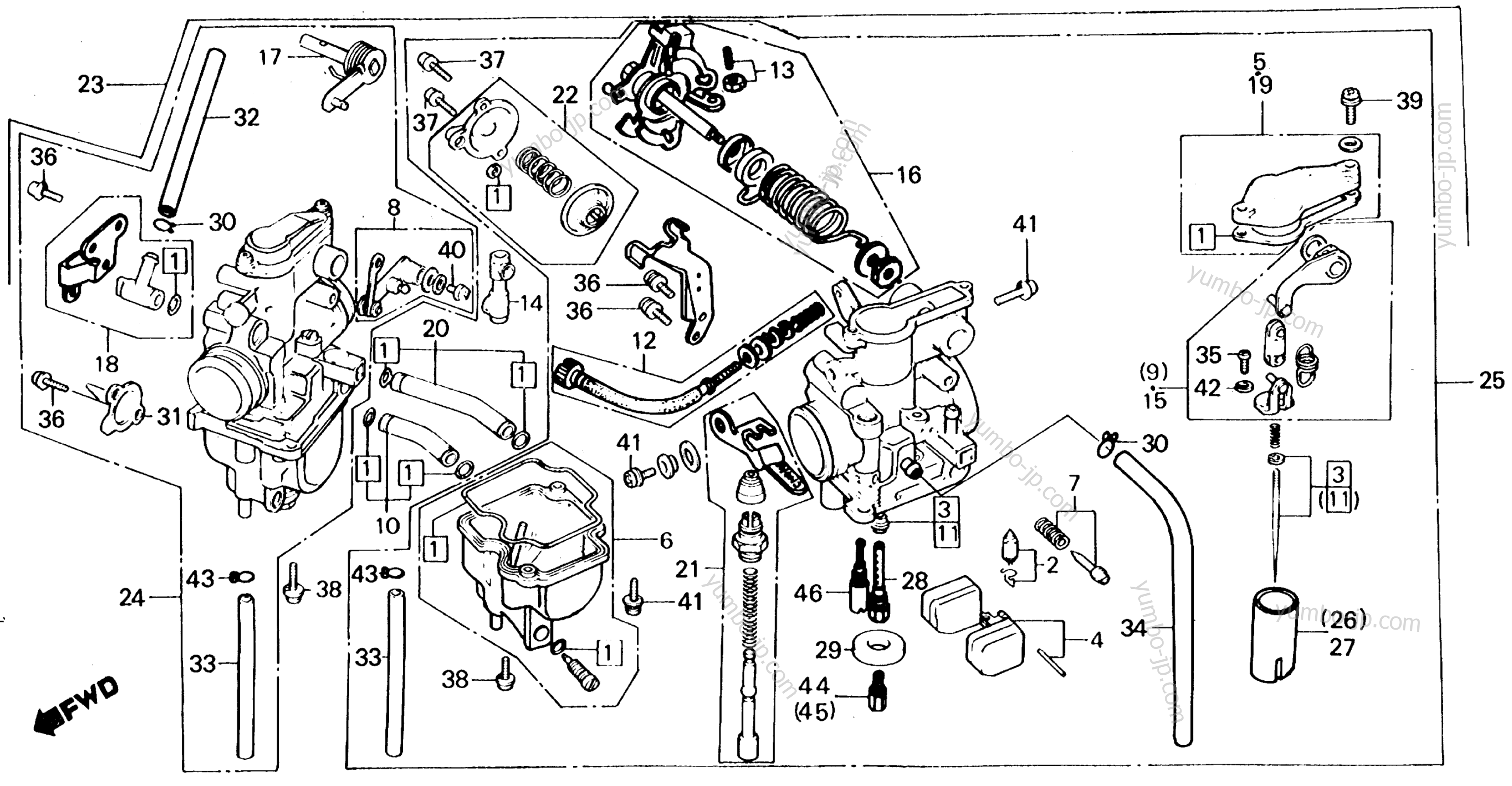 Карбюратор для мотоциклов HONDA XL250R AC 1984 г.