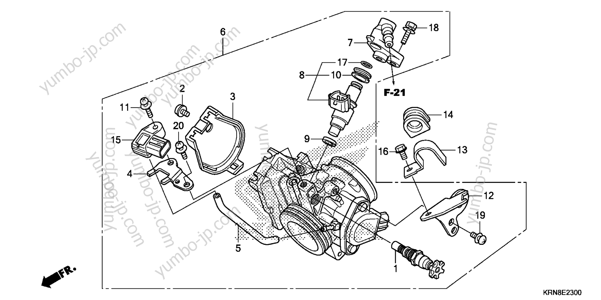 Дросельная заслонка для мотоциклов HONDA CRF250R AC 2014 г.