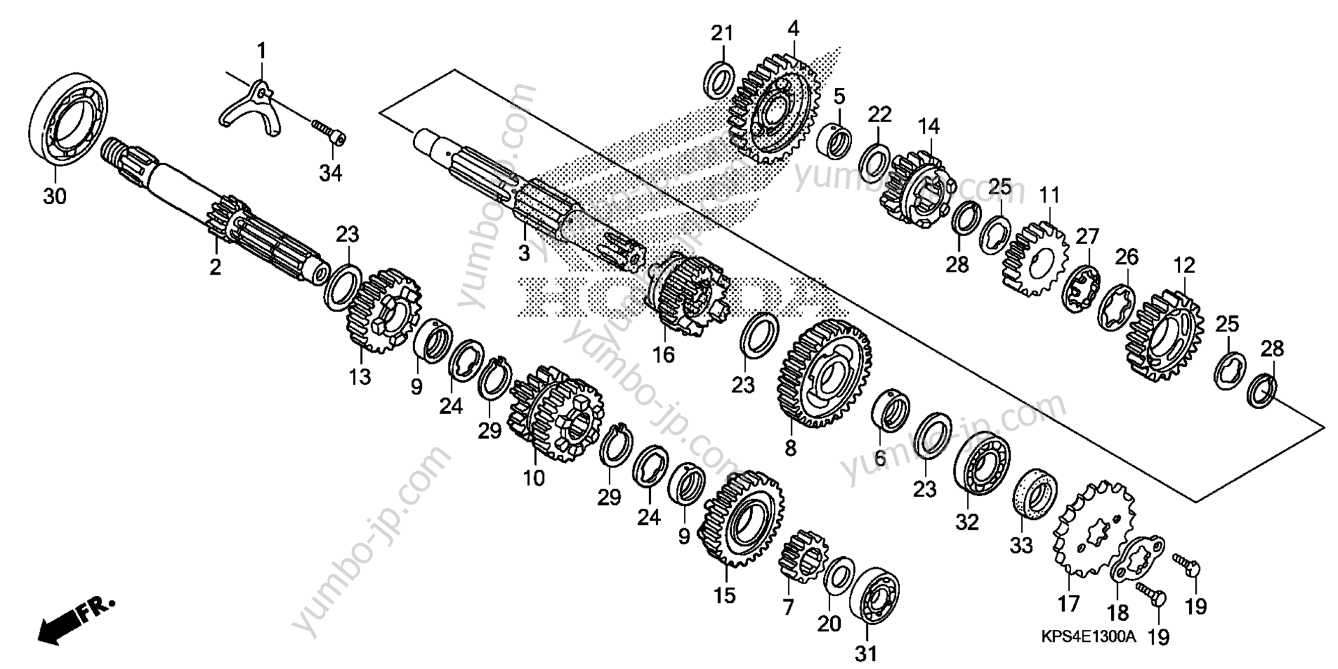 TRANSMISSION для мотоциклов HONDA CRF230F A 2005 г.