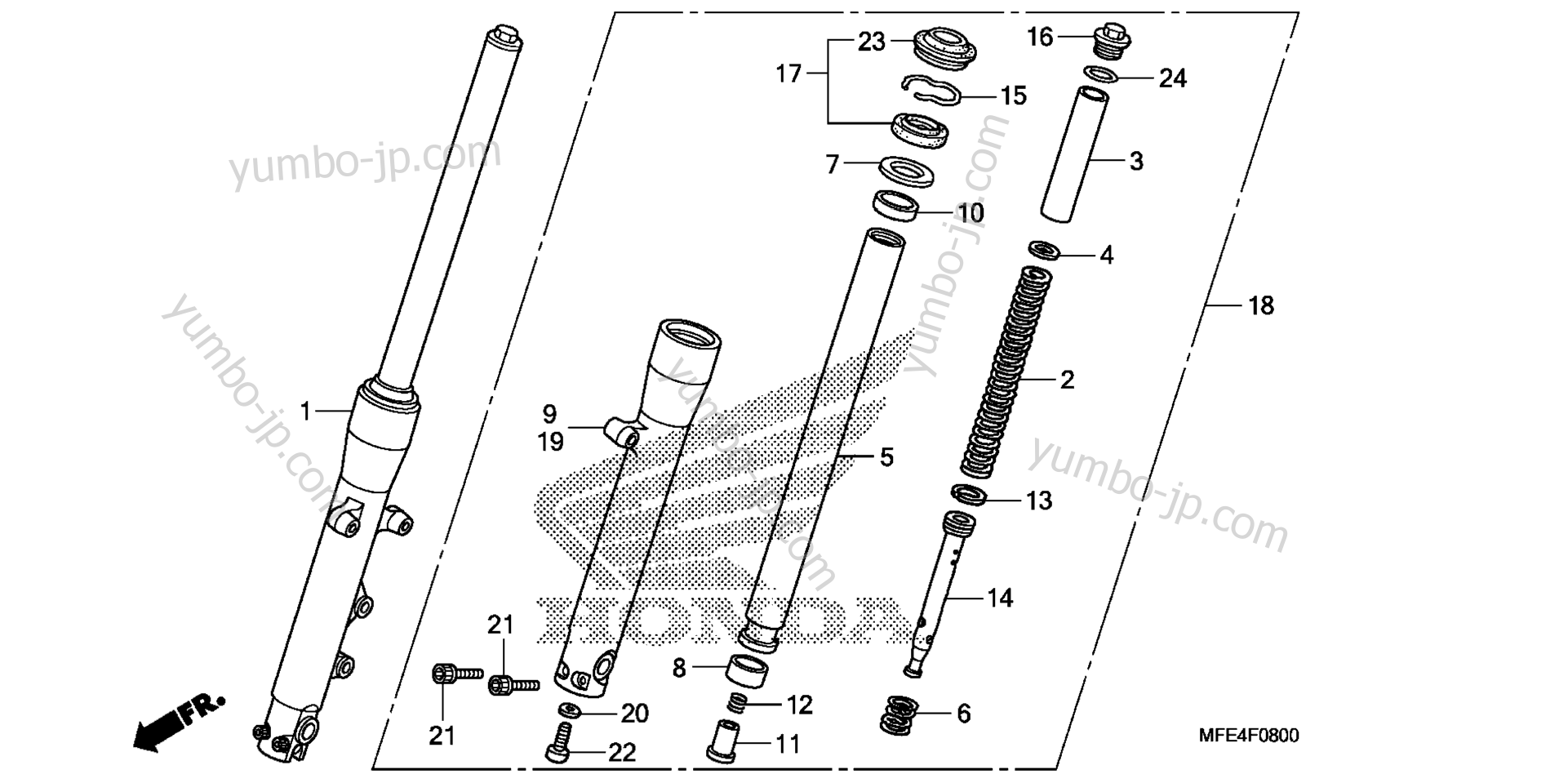 FRONT FORK for motorcycles HONDA VT750C2F AC/B 2008 year