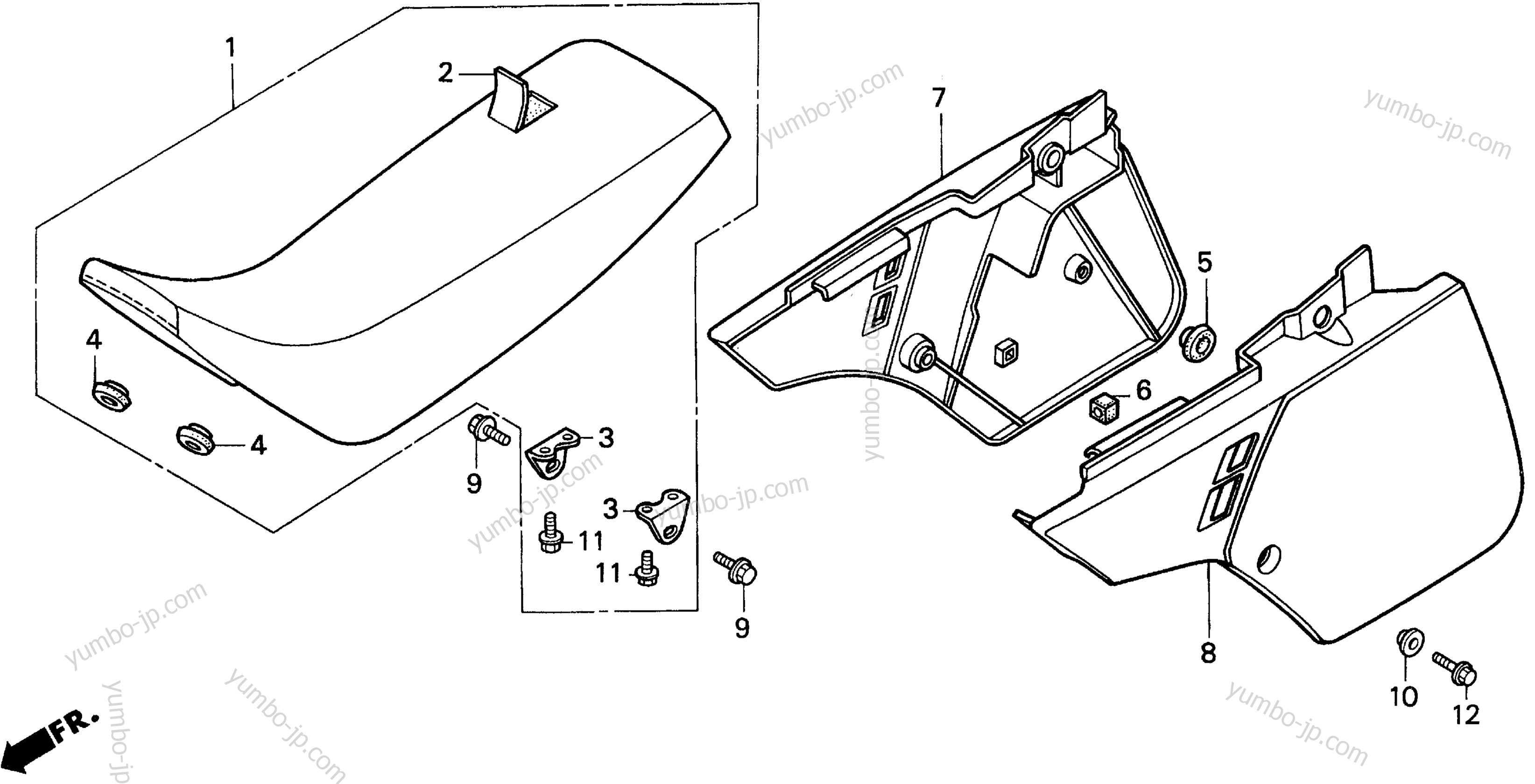 SEAT for motorcycles HONDA CR125R A 1990 year