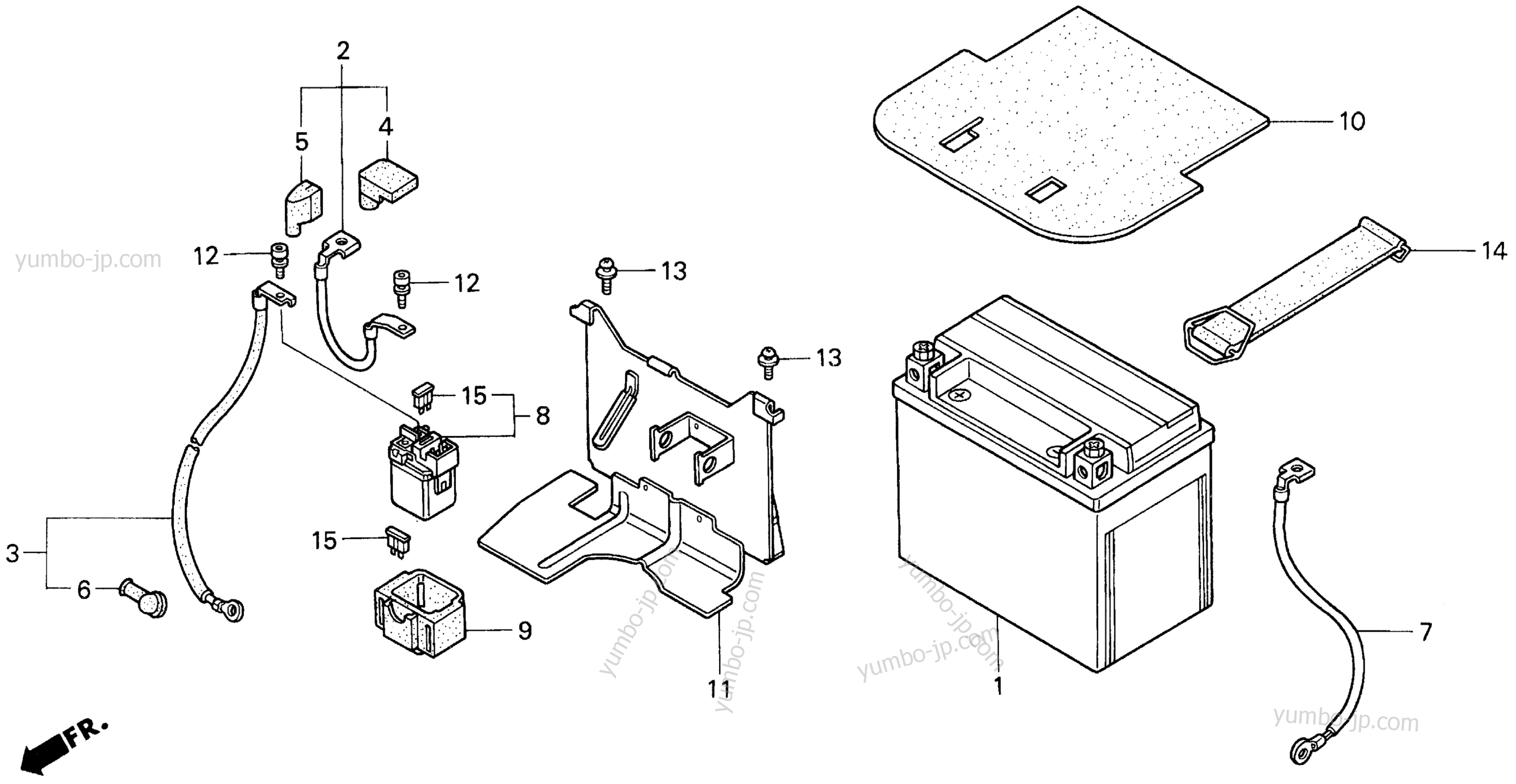 BATTERY для мотоциклов HONDA VFR750F A 1996 г.