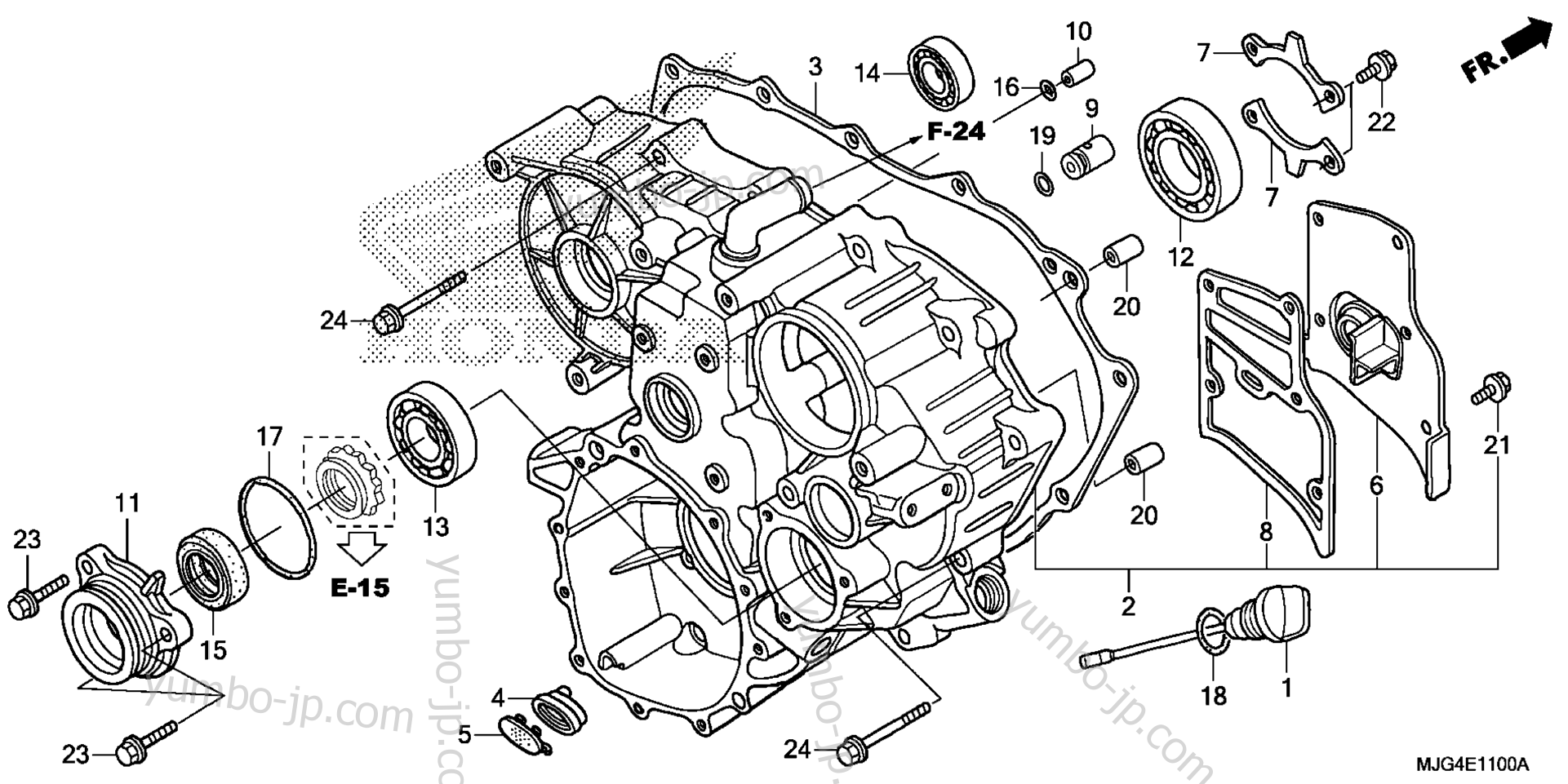 REAR CASE для мотоциклов HONDA GL1800B AC 2014 г.