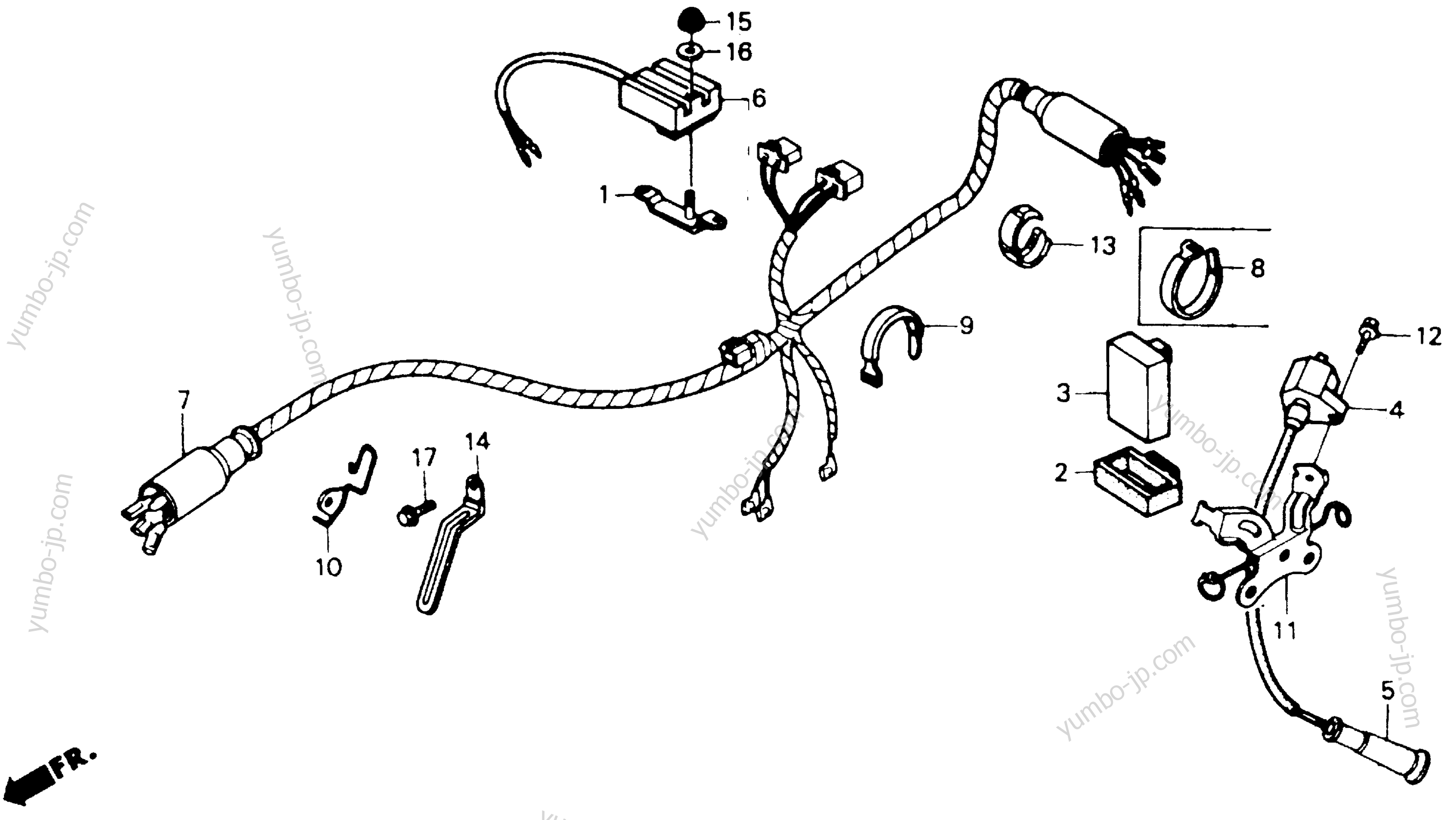 WIRE HARNESS for motorcycles HONDA XR600R A 1986 year