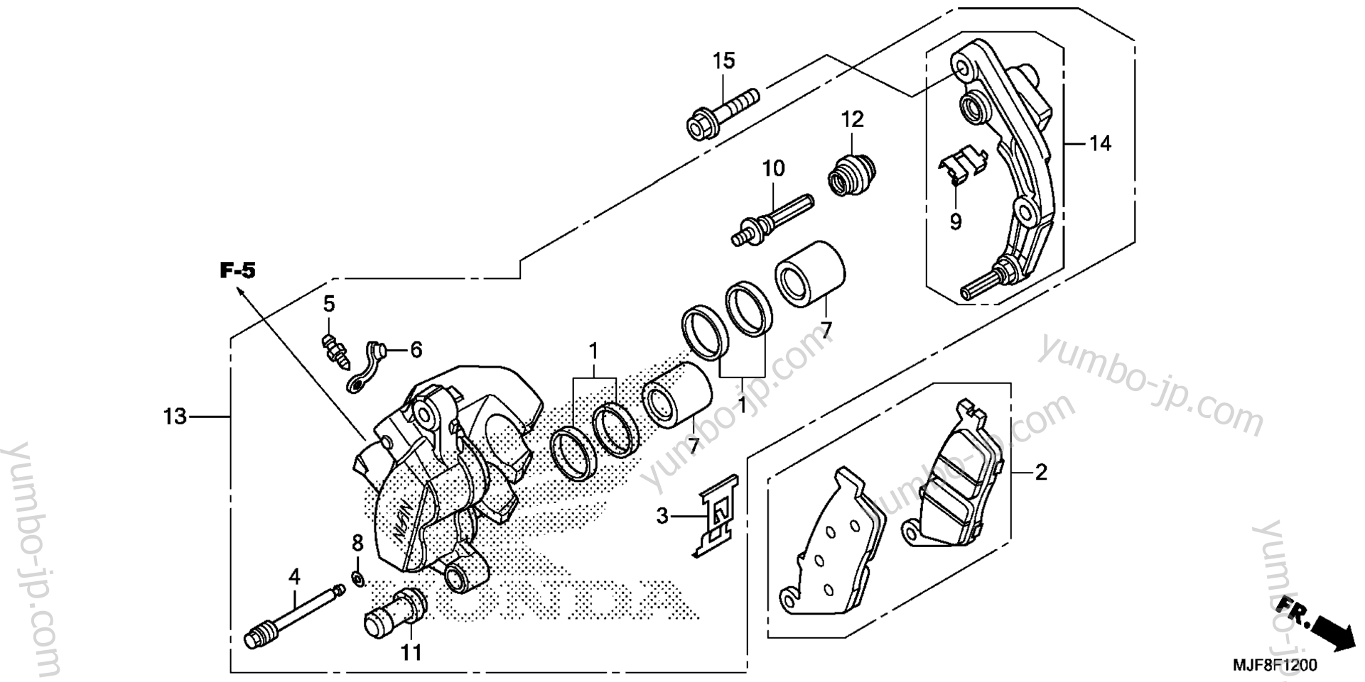 FRONT BRAKE CALIPER (CTX700N) для мотоциклов HONDA CTX700N AC 2016 г.