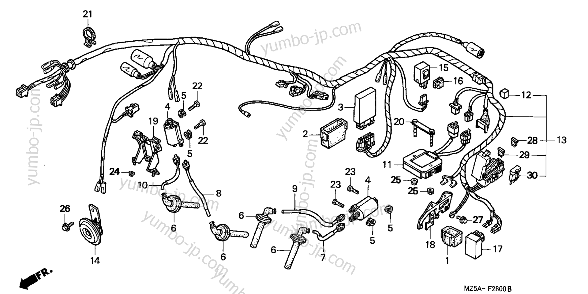 WIRE HARNESS for motorcycles HONDA VF750C2 AC 1998 year