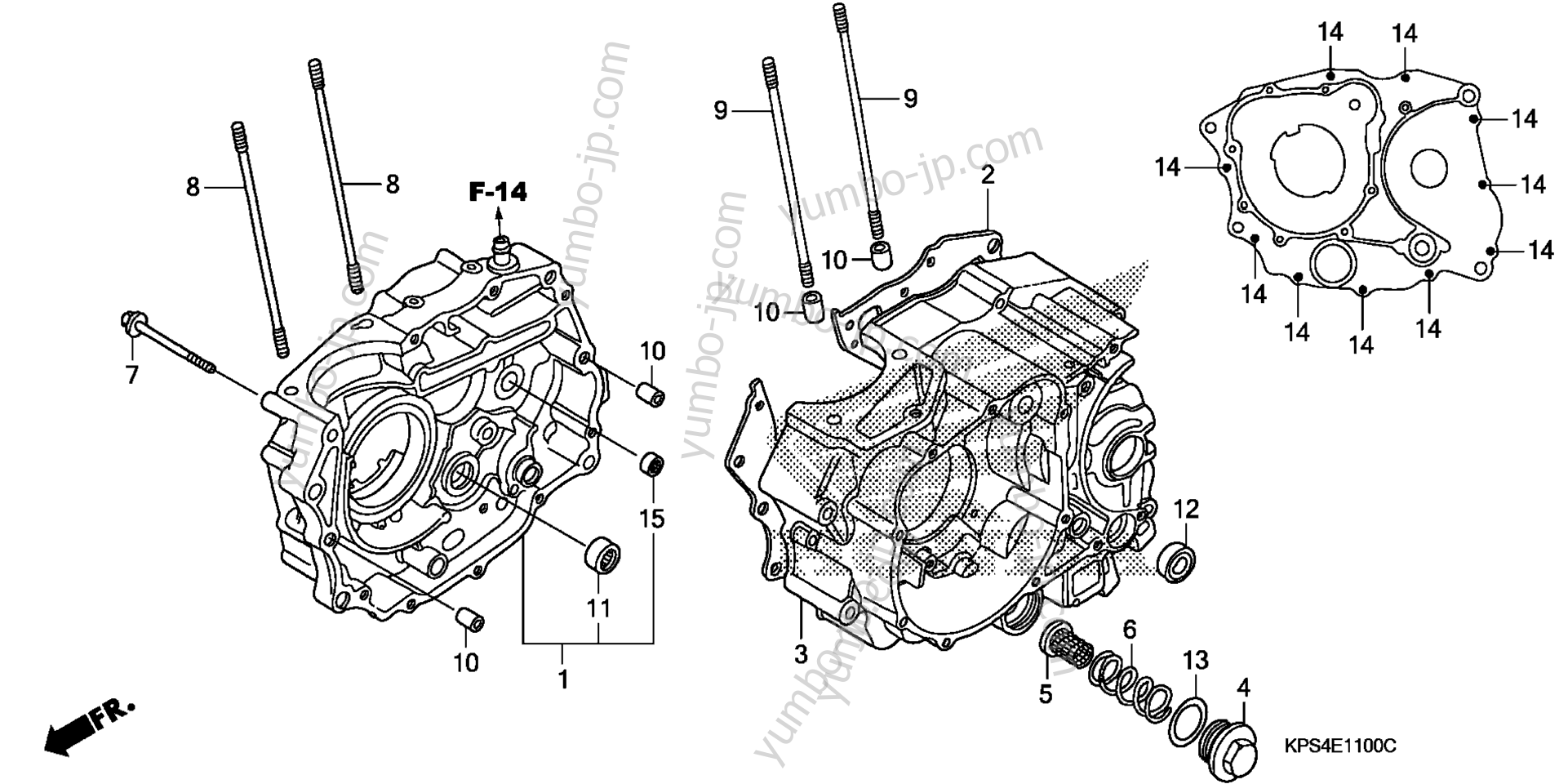 CRANKCASE for motorcycles HONDA CRF230F A 2008 year